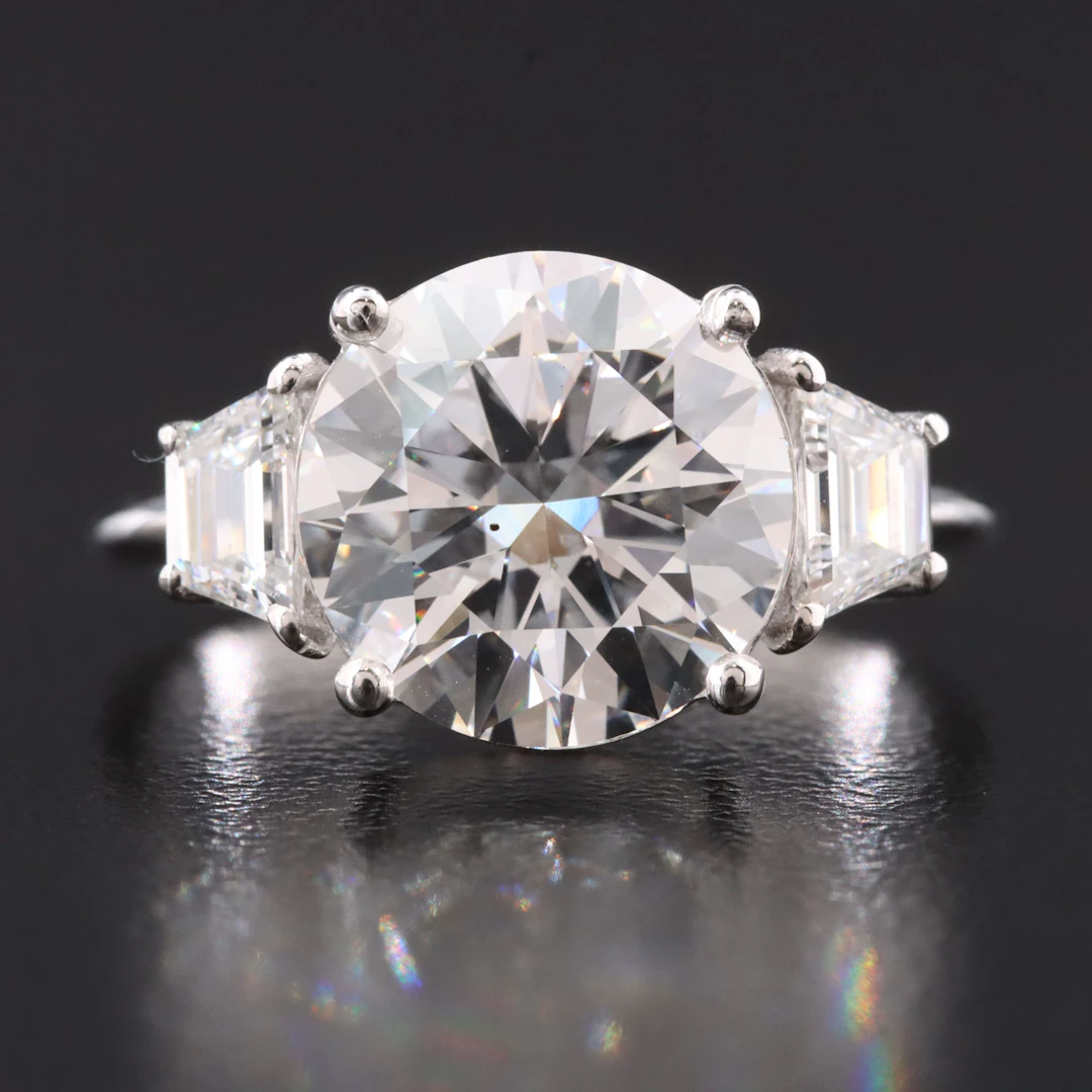 14K 4.25 CTW Lab Grown Diamond Ring with IGI Report