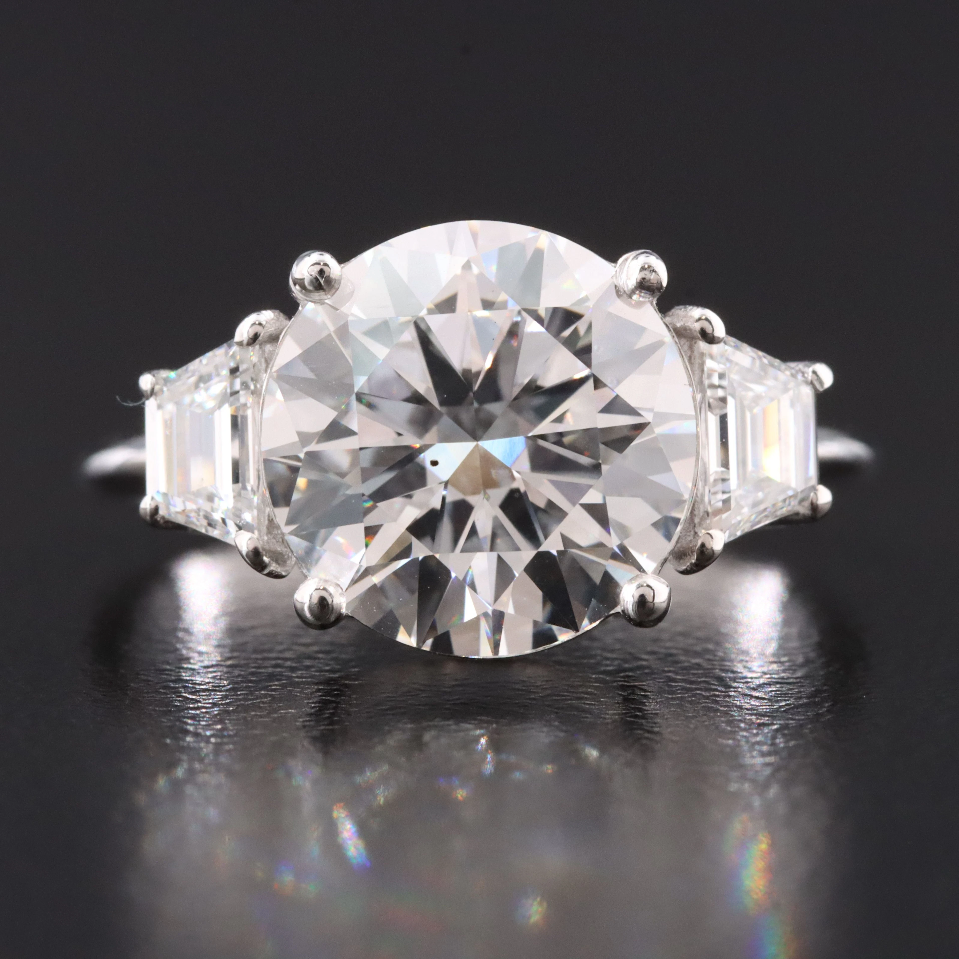 14K 4.25 CTW Lab Grown Diamond Ring with IGI Report