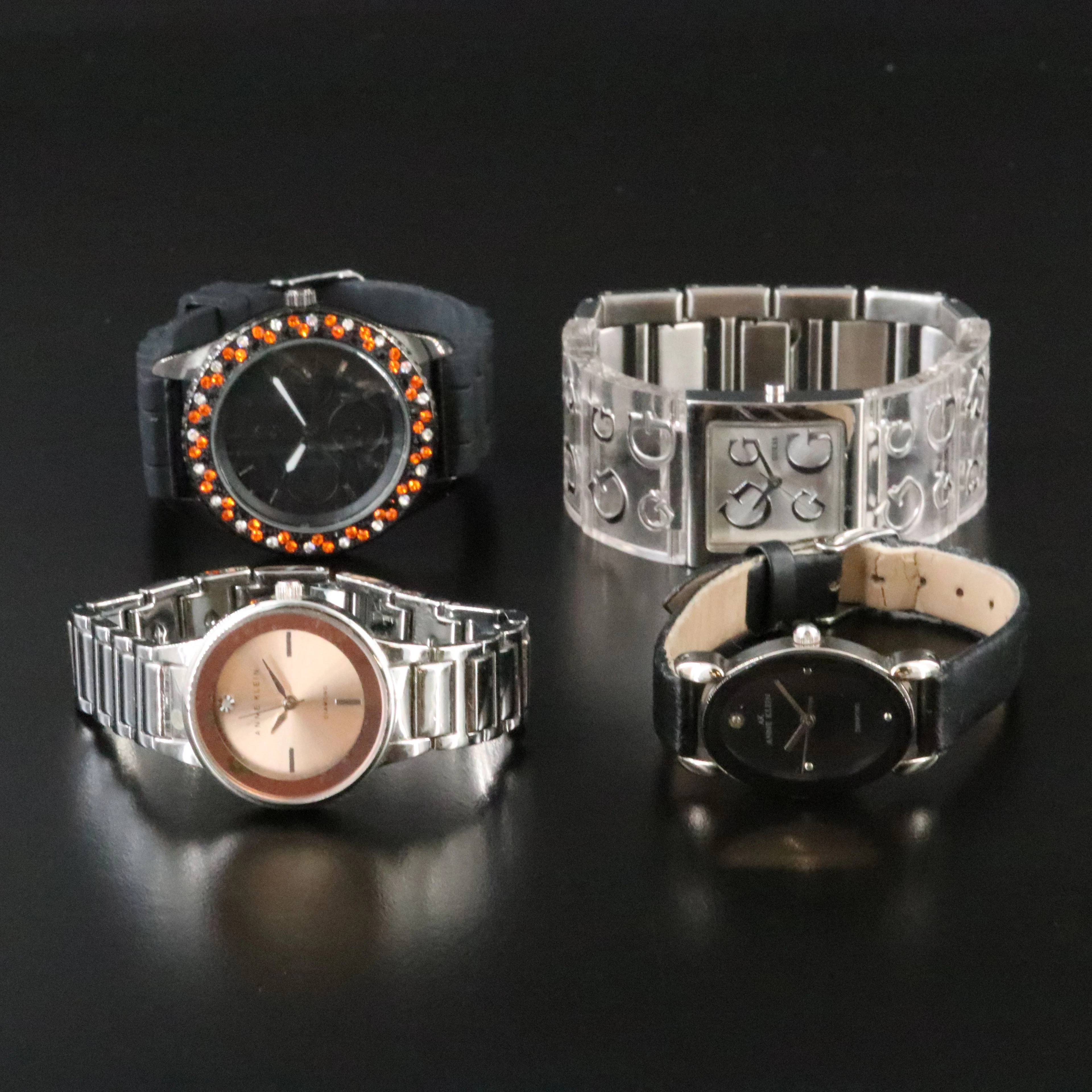 Collection of Vintage Quartz Watches Featuring Anne Klein and Guess