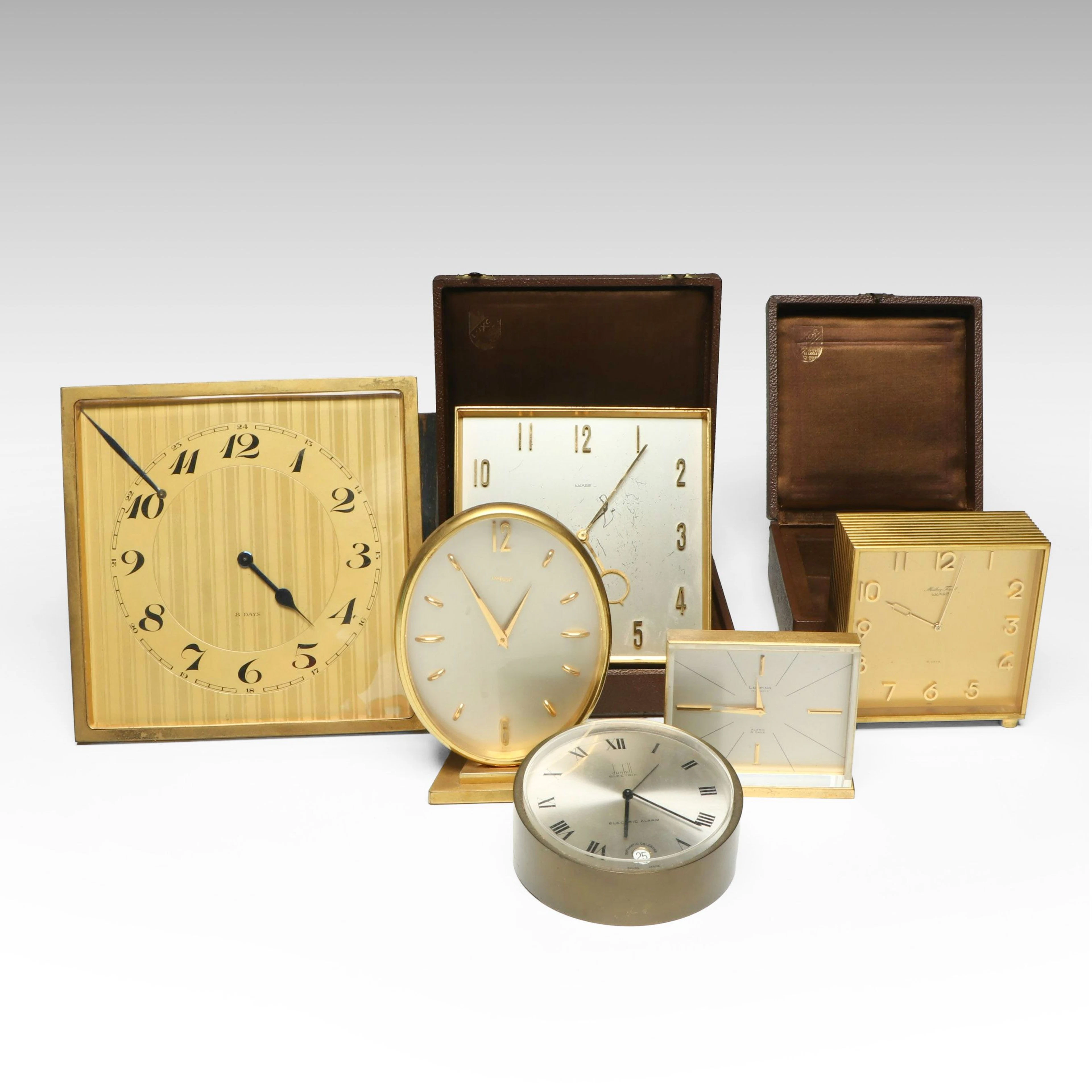 Luxor, Dunhill, Imhof and Other Mid-Century Desk Clocks
