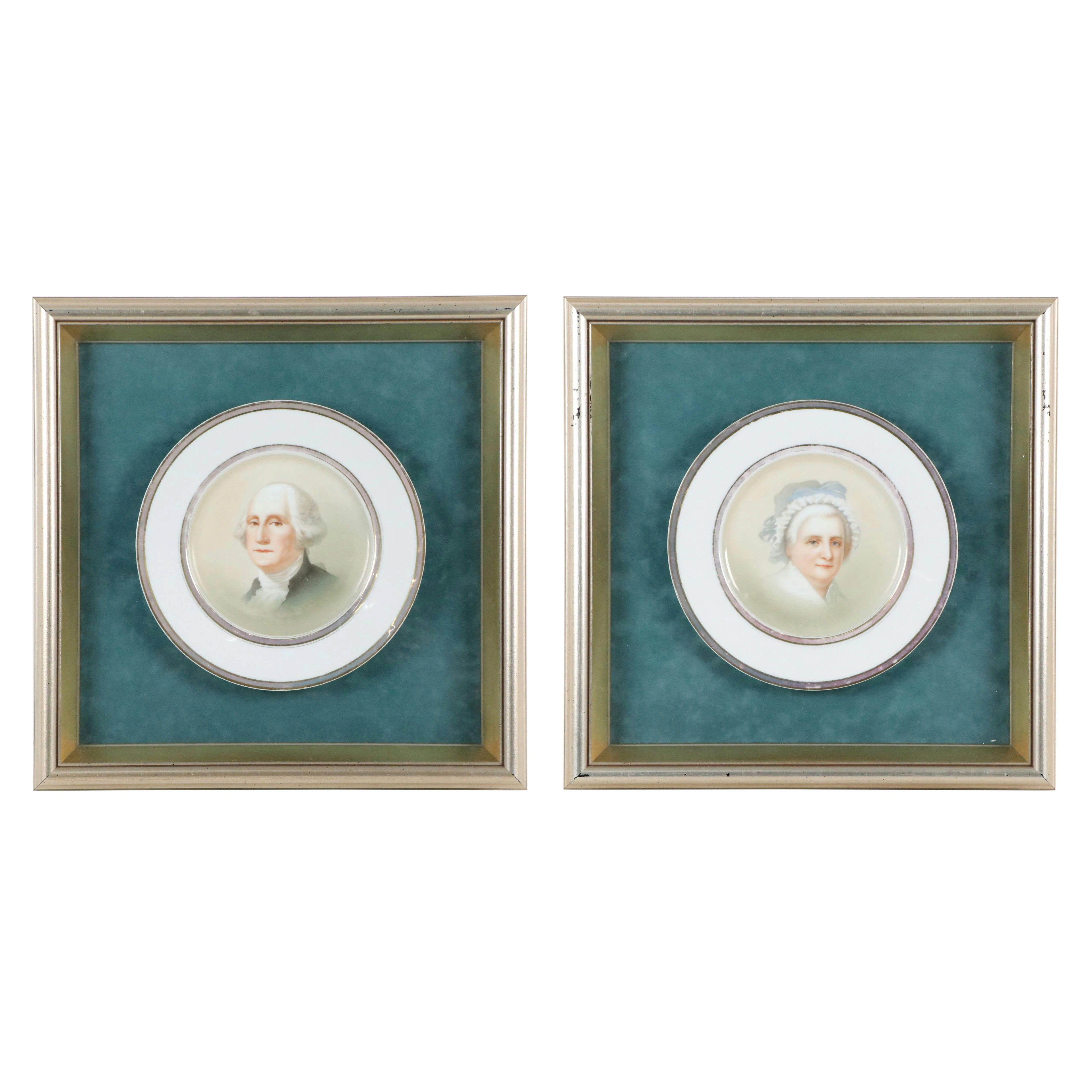 George Washington and Martha Washington Plate Portraits