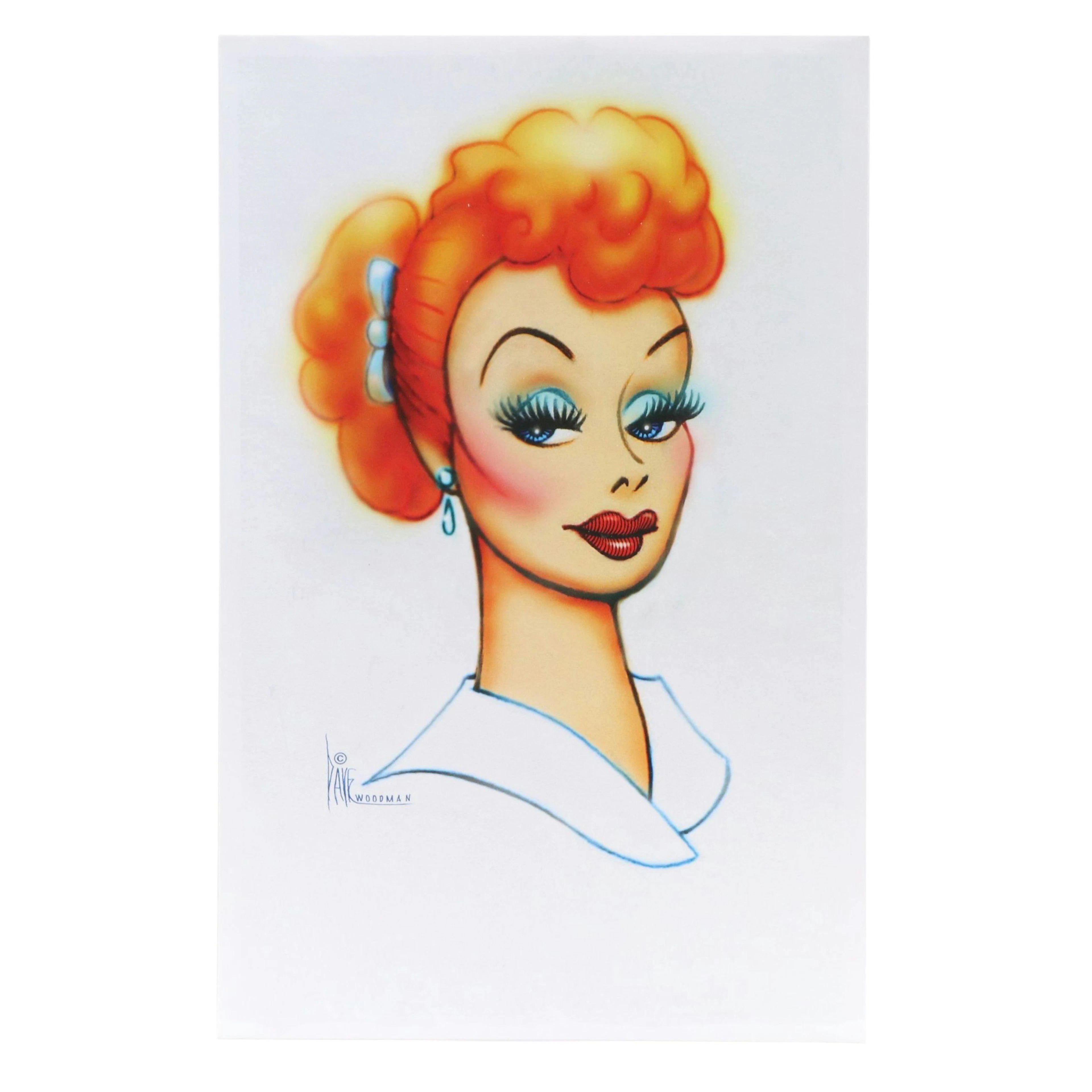 Offset Lithograph After Dave Woodman of Lucille Ball, Late 20th to 21st Century