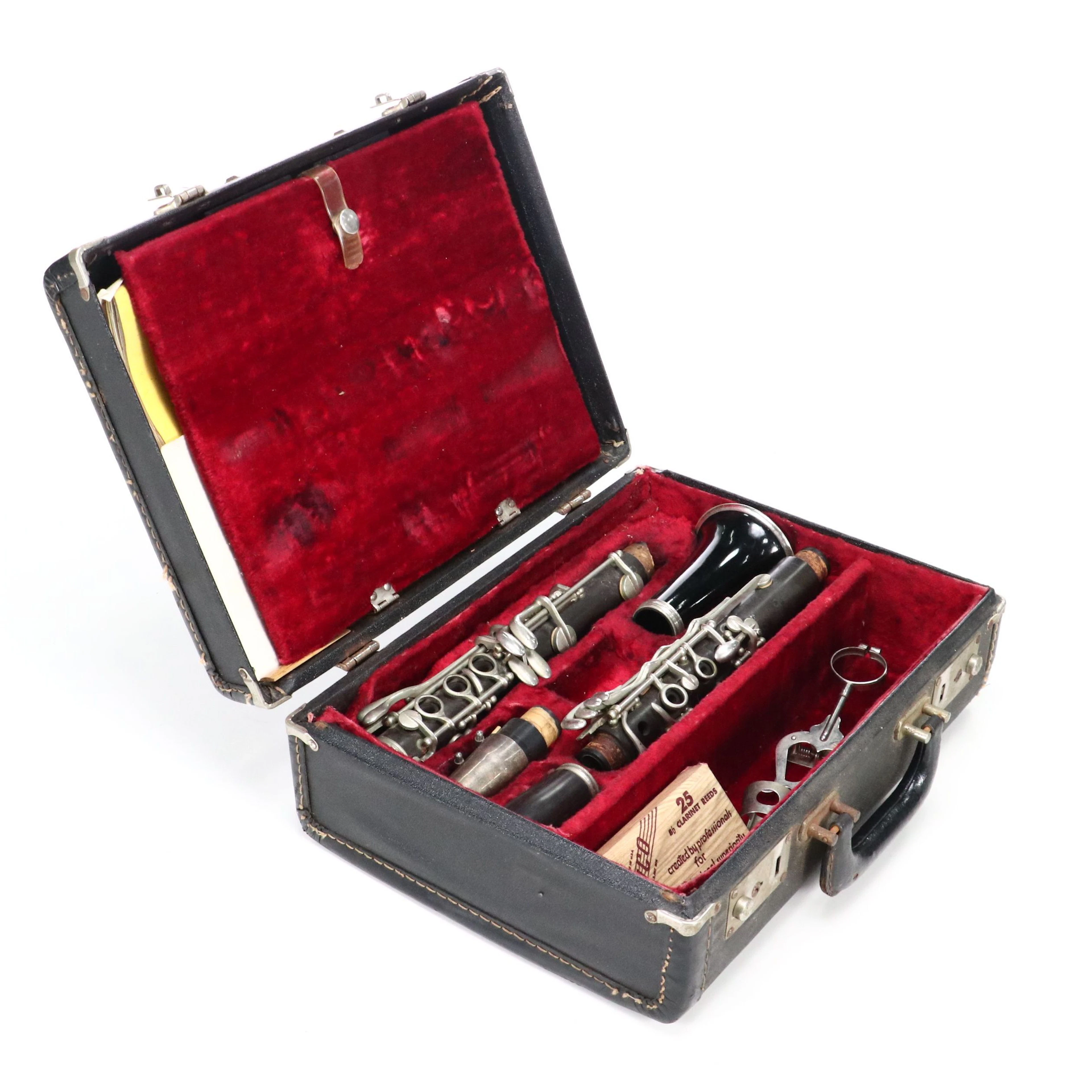 Vintage Clarinet with Hard Case and Music Books