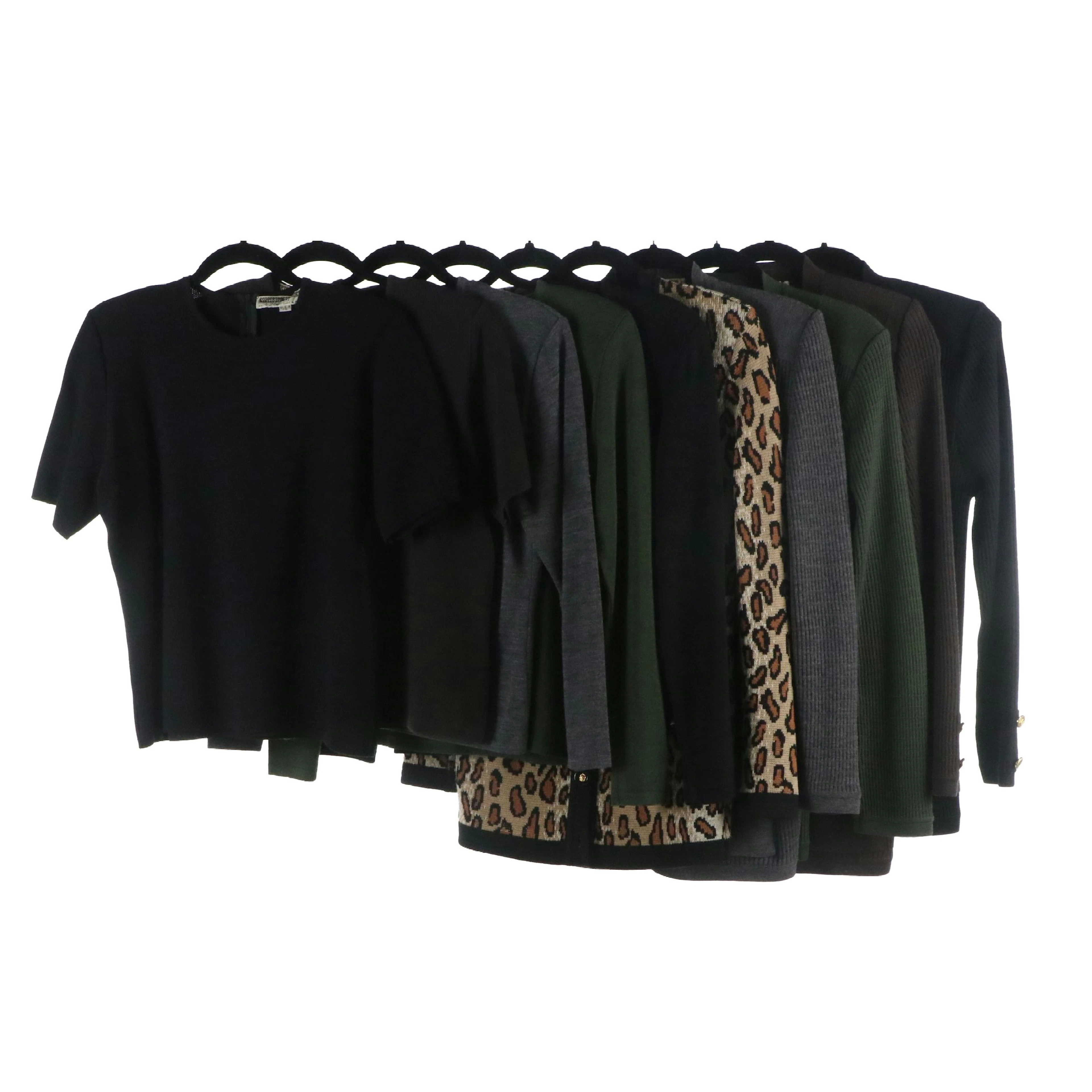 Vintage Worldly Things Wool Single-Breasted Short/Long Sleeve Tops & Cardigans