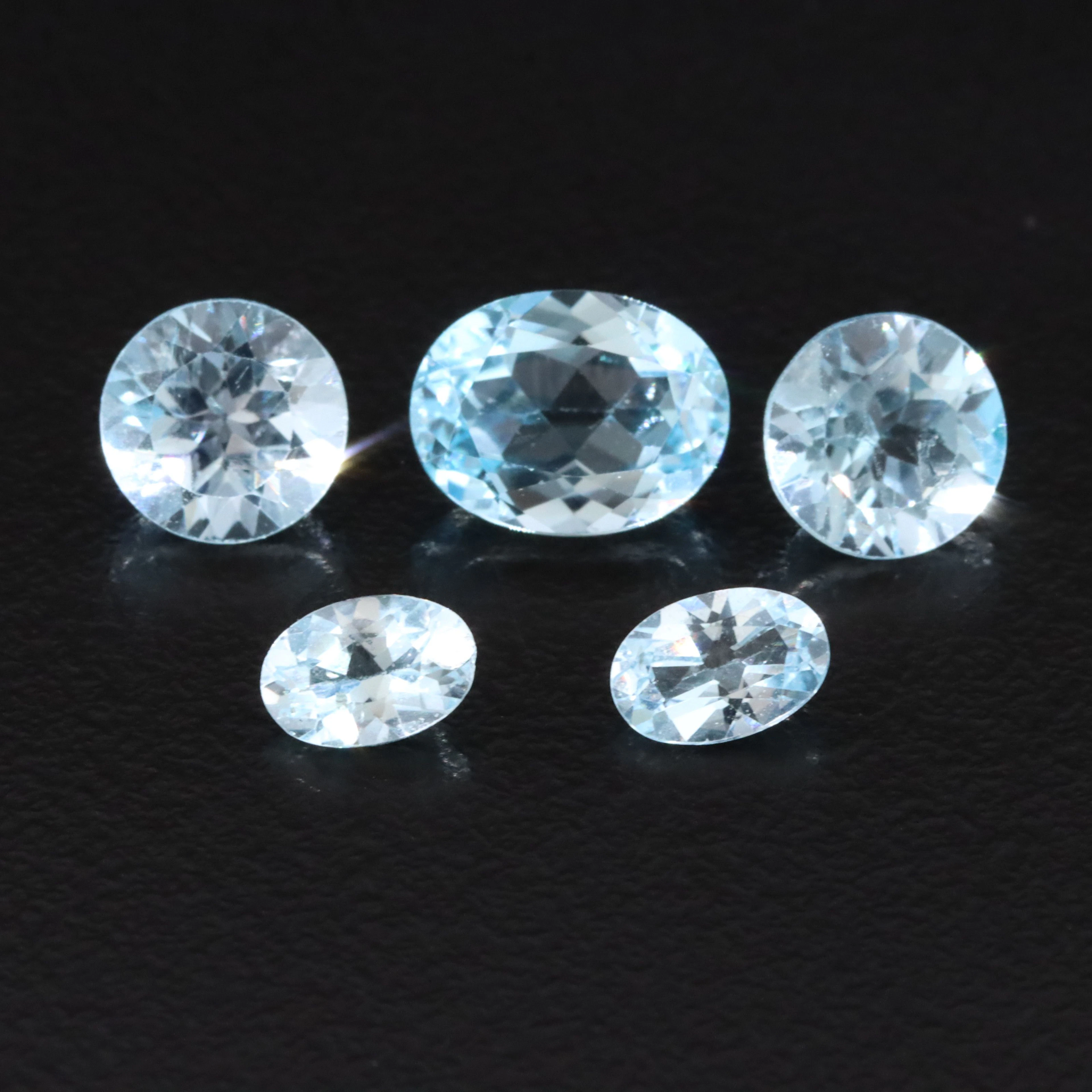 Loose 6.44 CTW Blue Topaz Lot