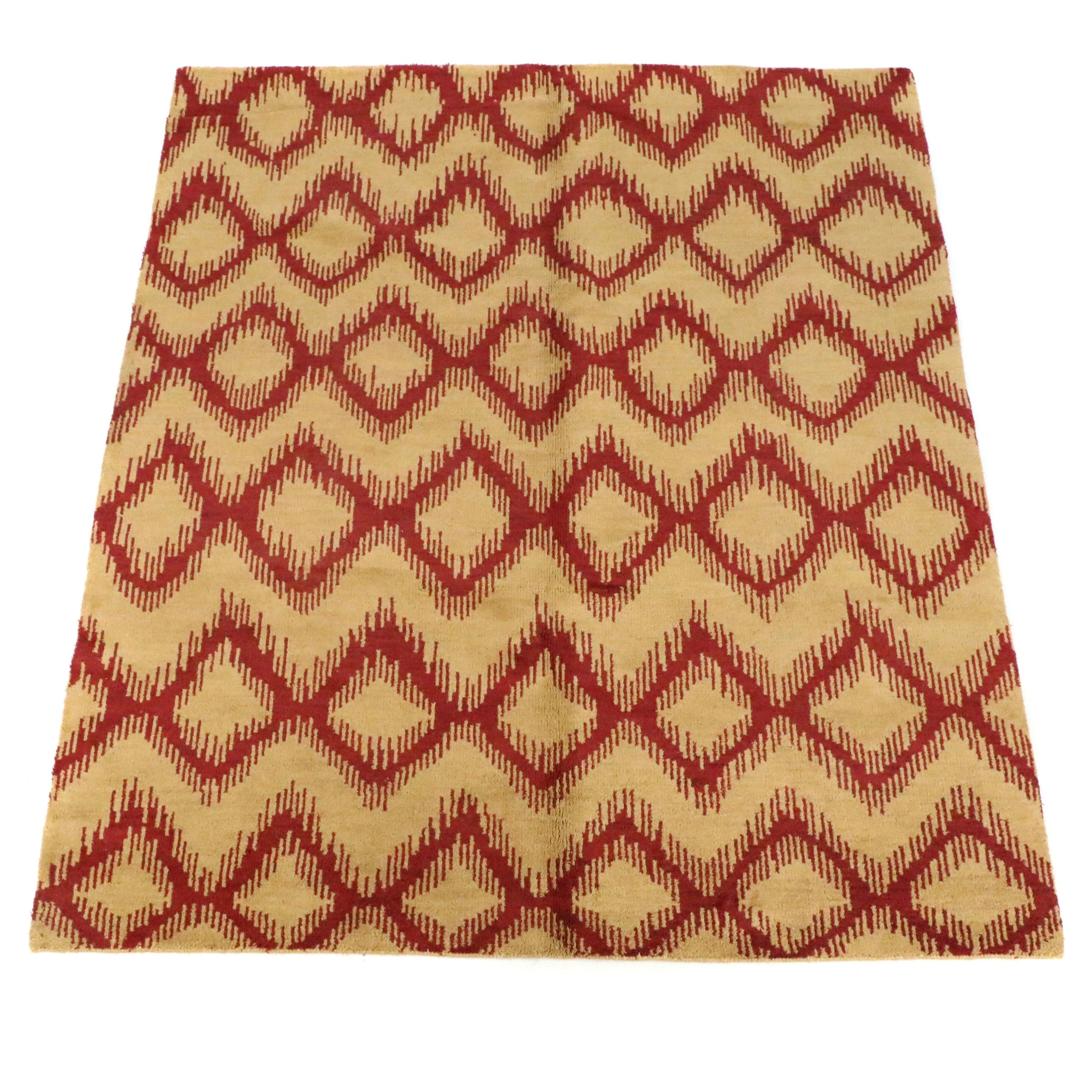 8'2 x 10' Hand-Knotted Indian Area Rug