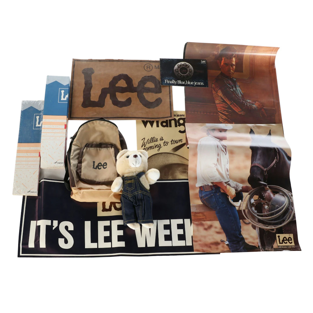 Lee Denim Advertising Memorabilia Incl. Posters, Windshield Cutouts, and More