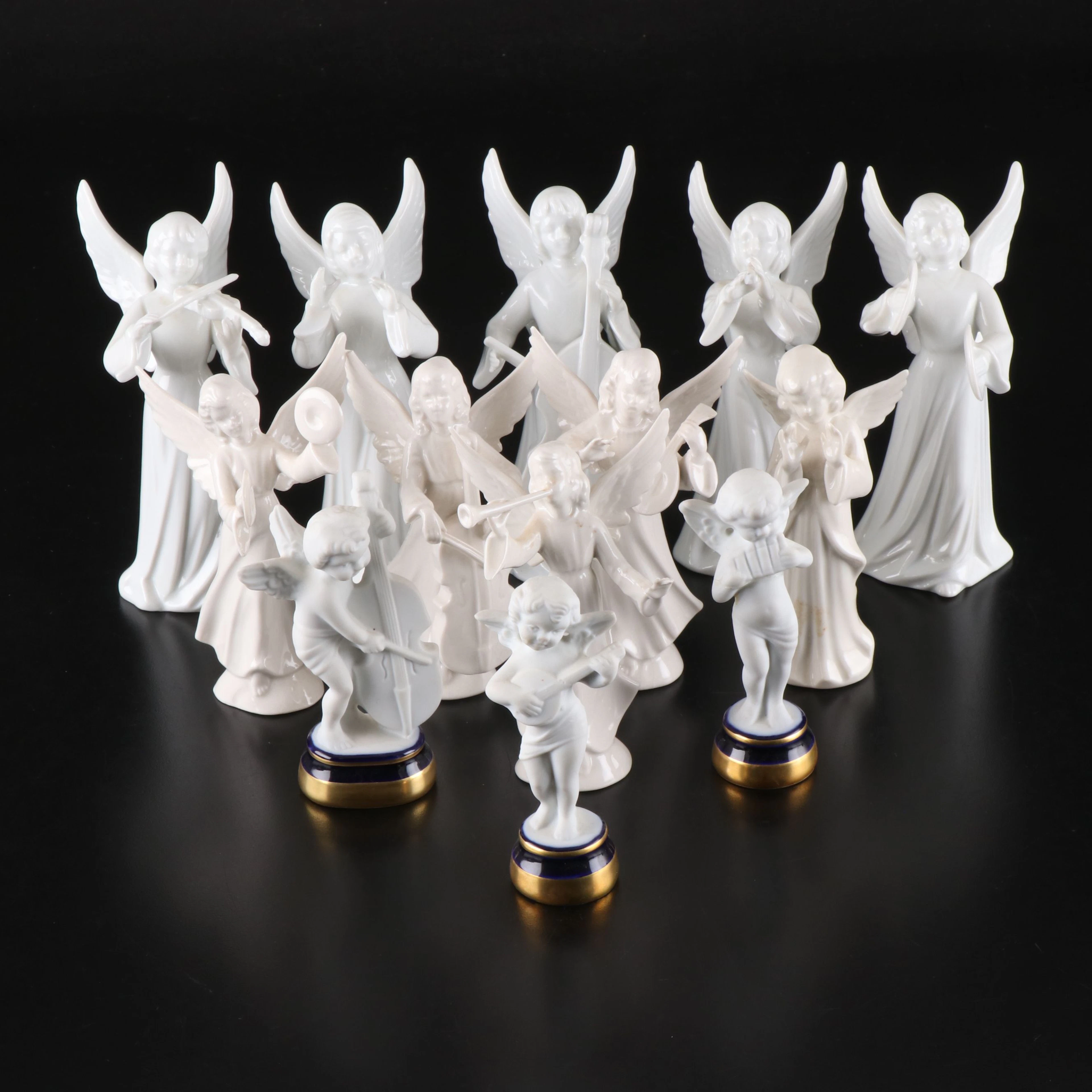 Dresden and Other Angels Playing Musical Instruments Figurines