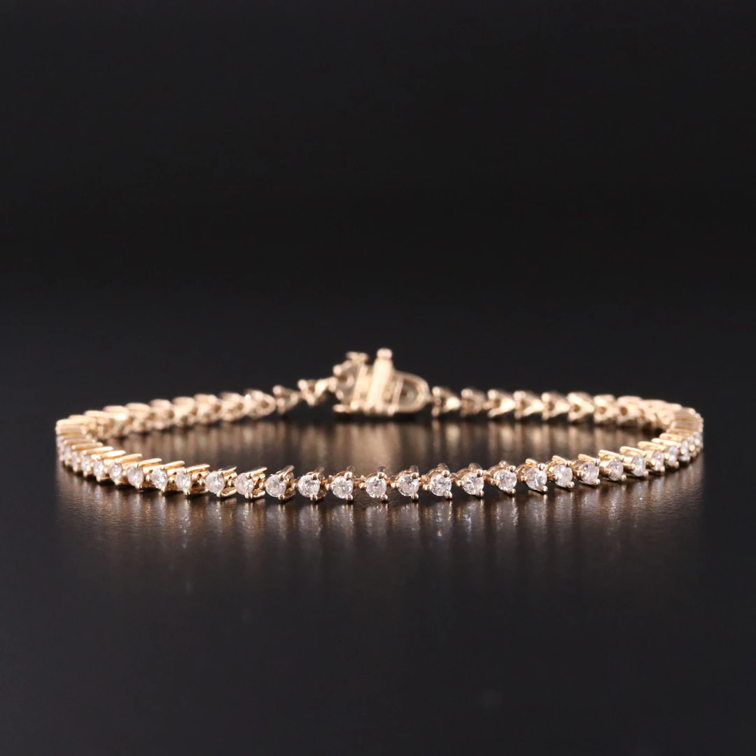 14K 1.83 CTW Diamond Line Bracelet