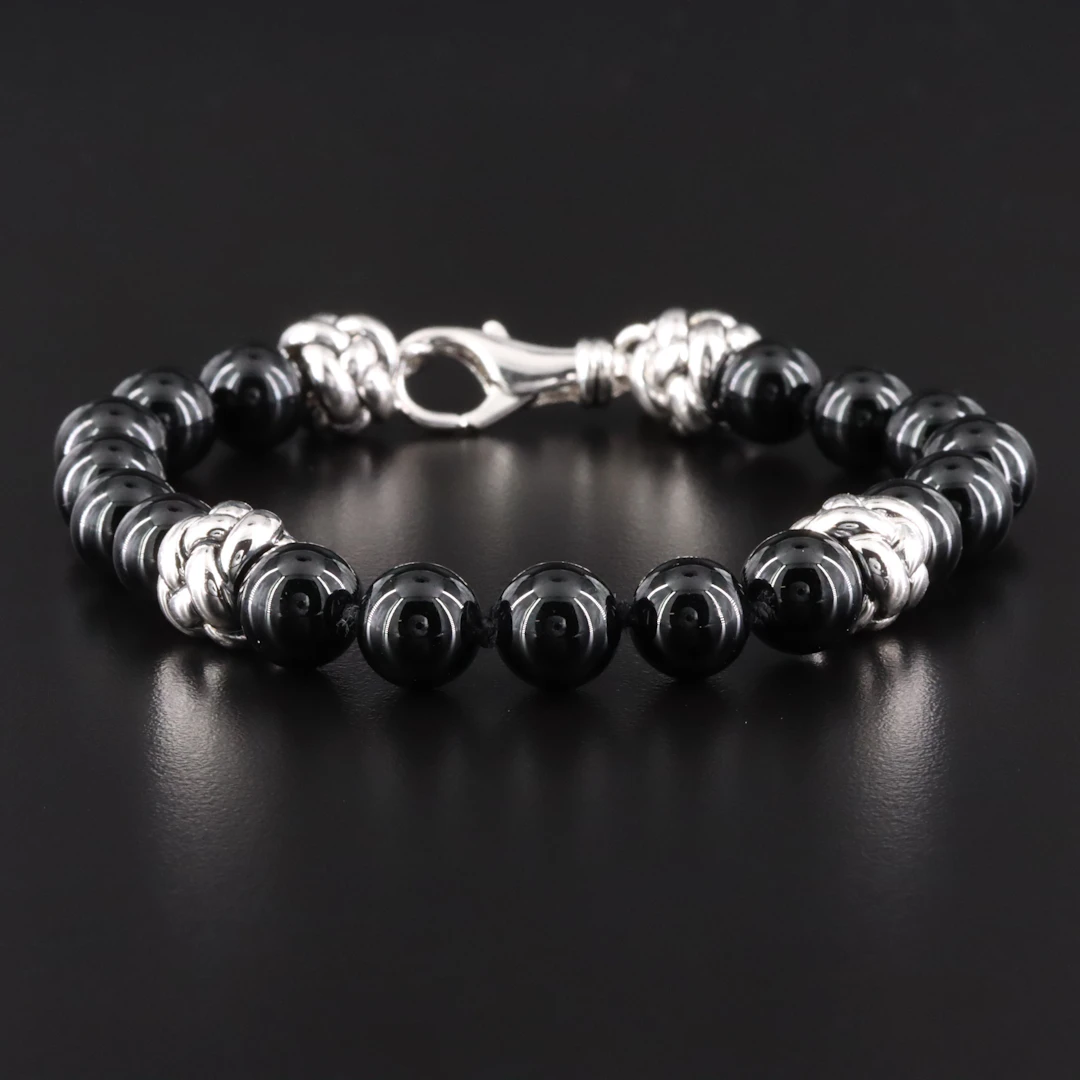 EFFY Sterling Black Onyx Bead Bracelet