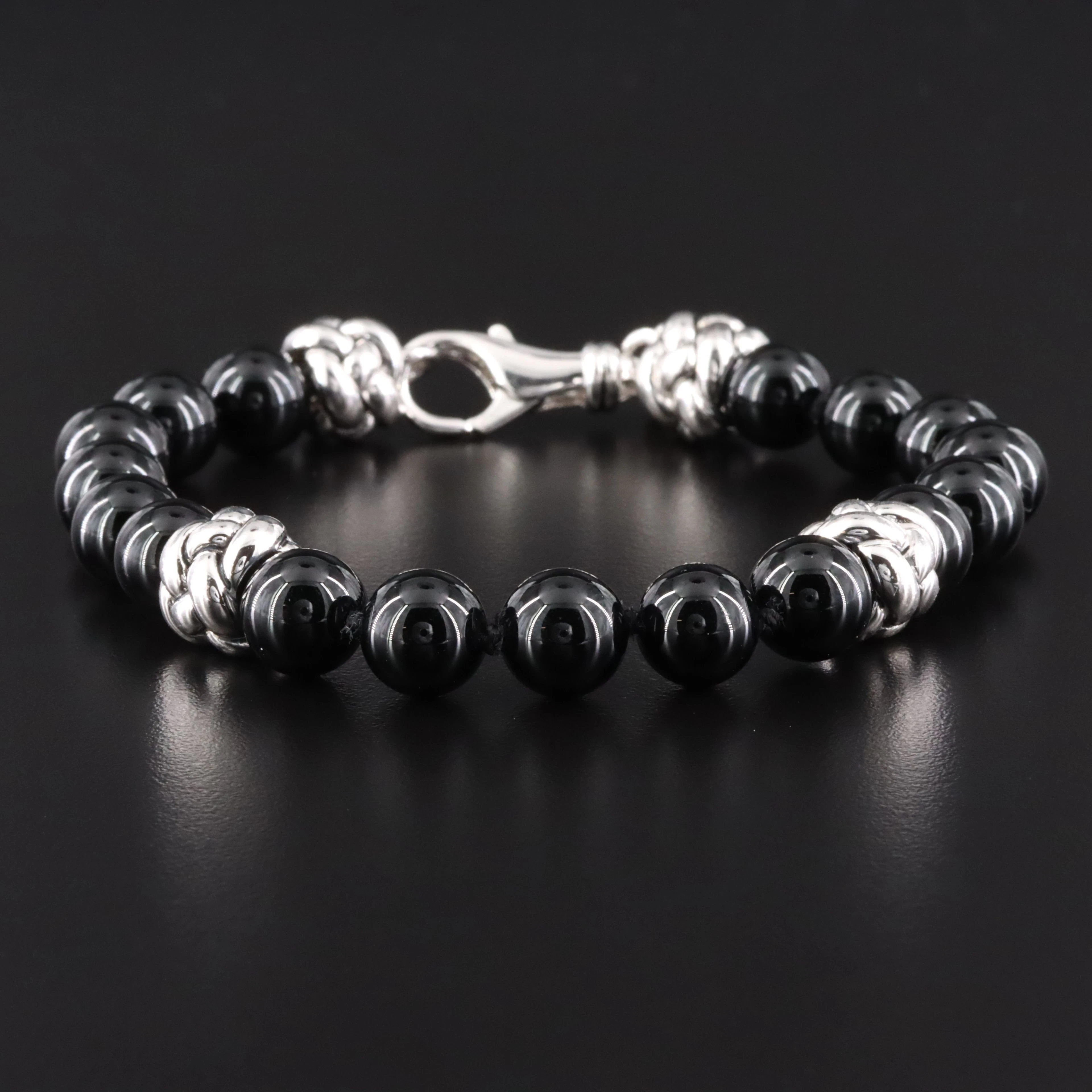 EFFY Sterling Black Onyx Bead Bracelet