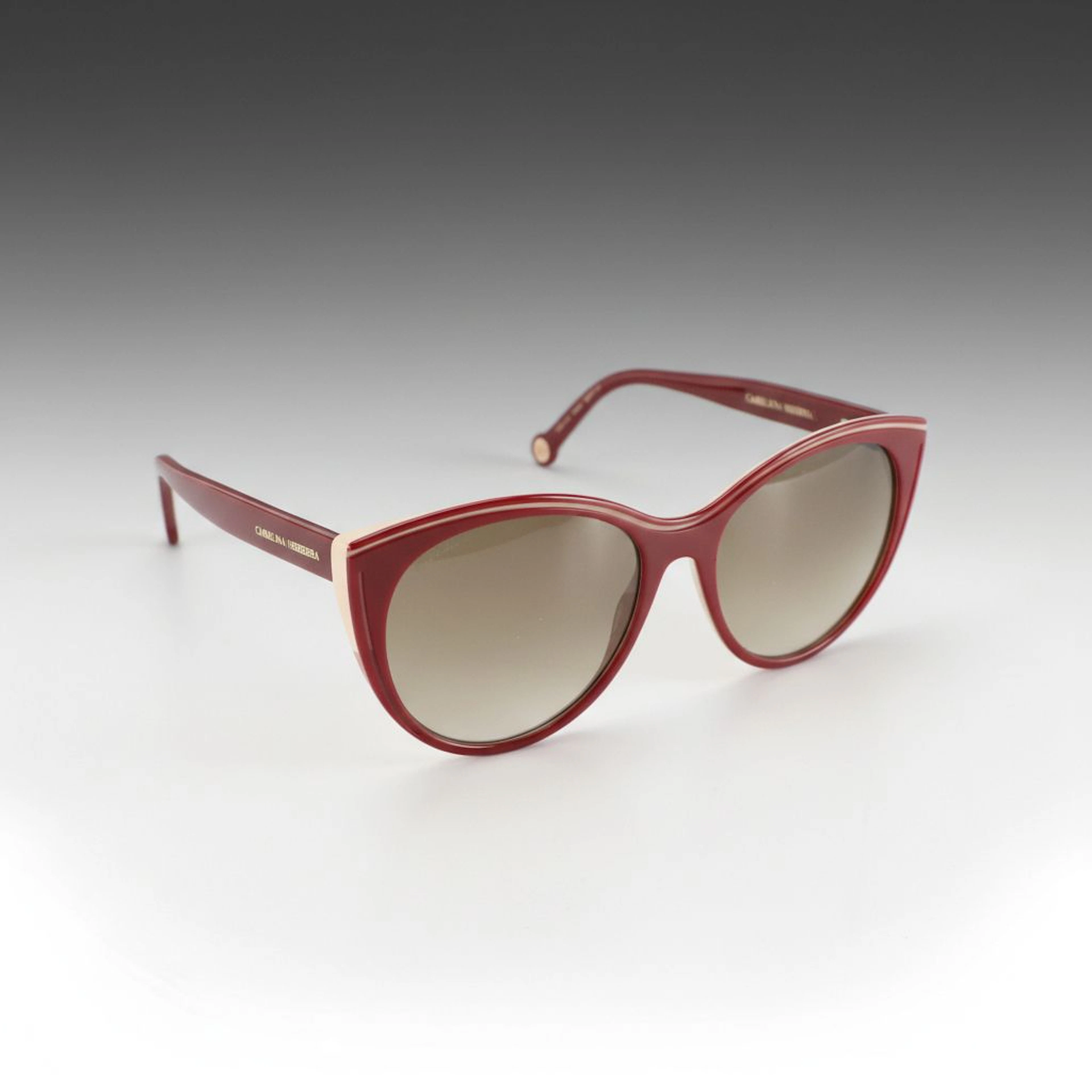 Carolina Herrera HER0142/S Burgundy/Nude Butterfly Framed Sunglasses