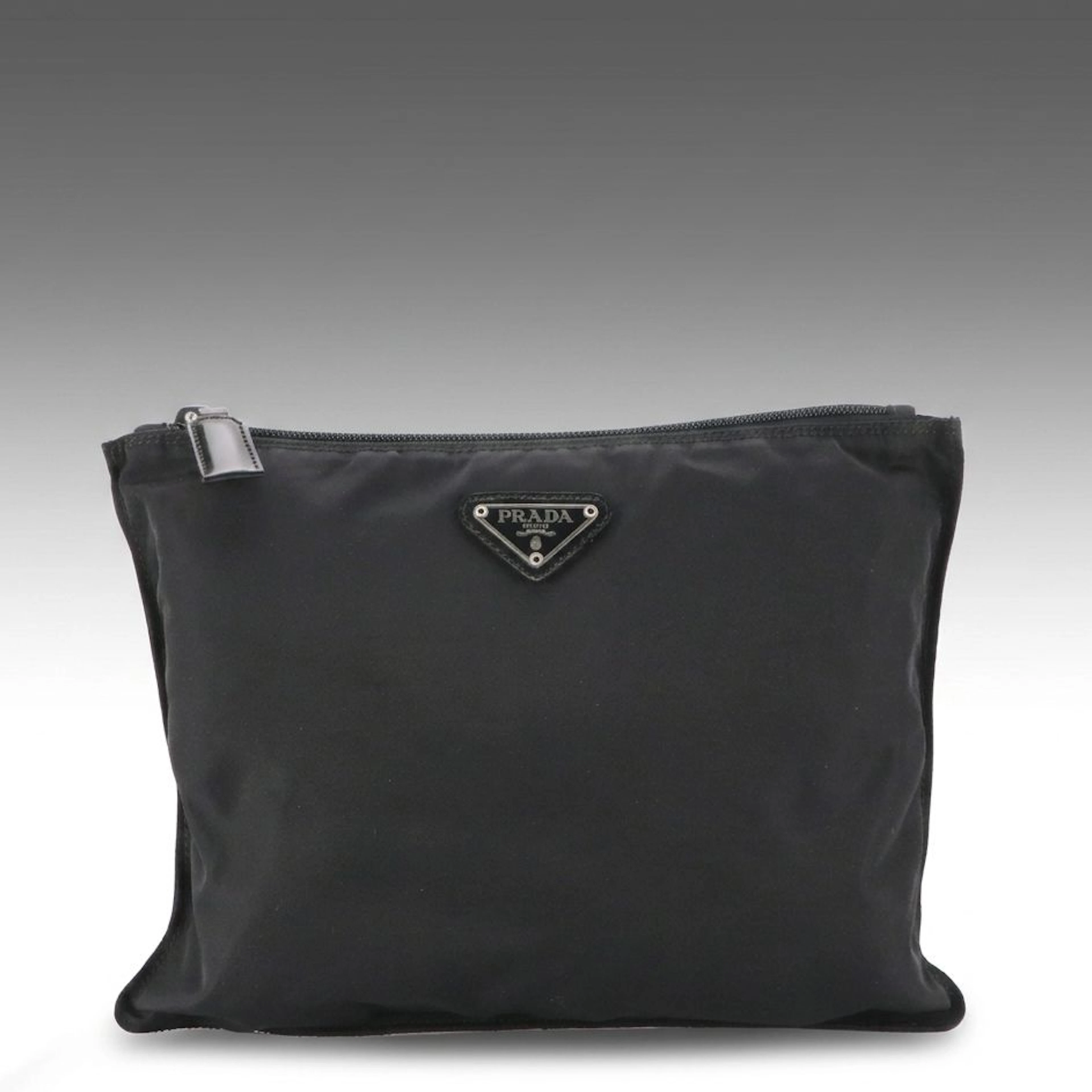 Prada Large Accessory/Cosmetic Zip Pouch in Nylon, Vintage