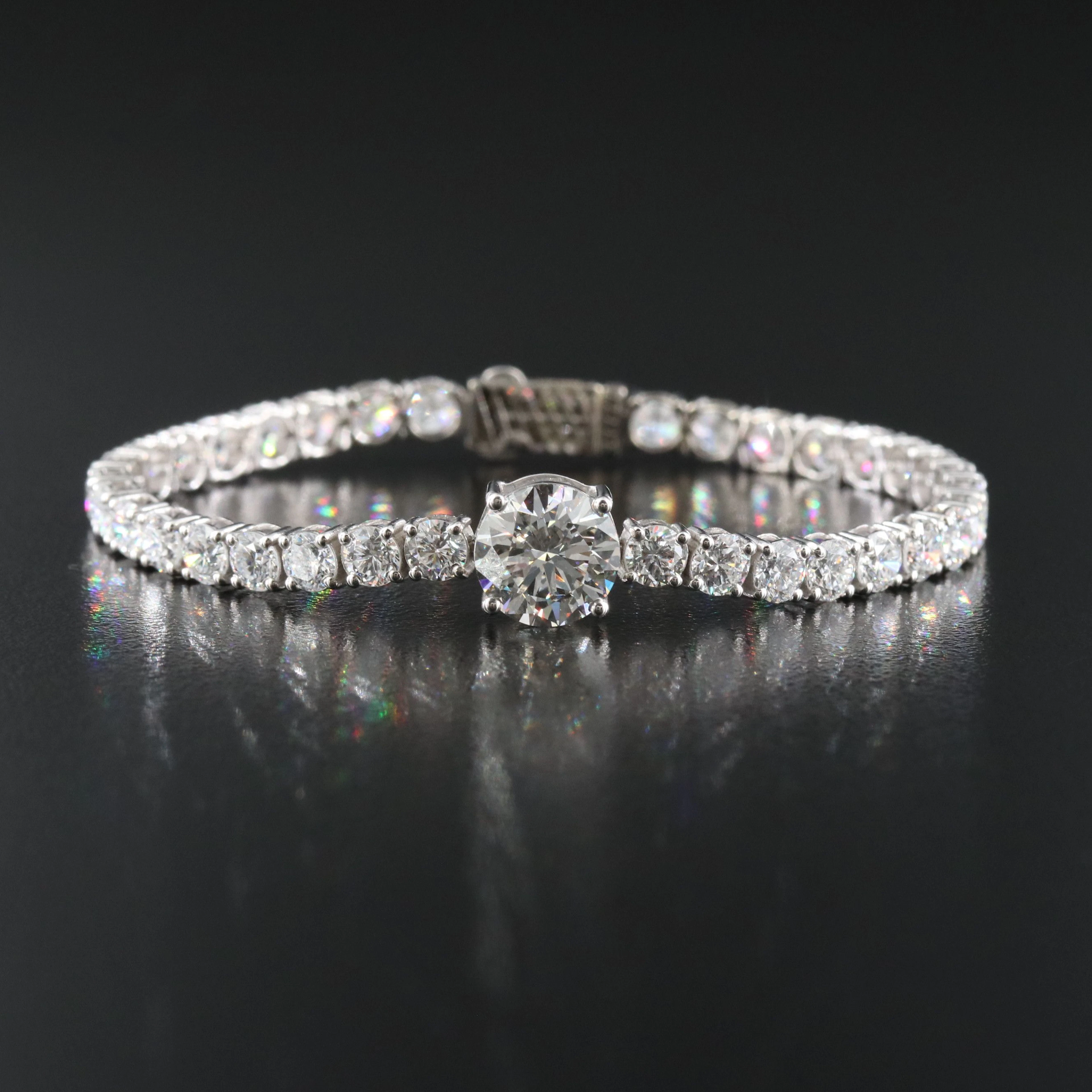 14K 8.28 CTW Lab Grown Diamond Bracelet with IGI Report