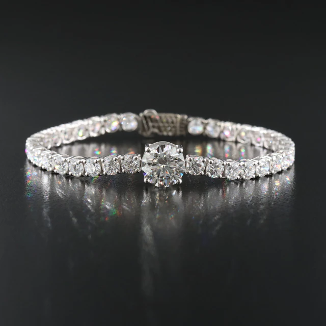 14K 8.28 CTW Lab Grown Diamond Bracelet with IGI Report