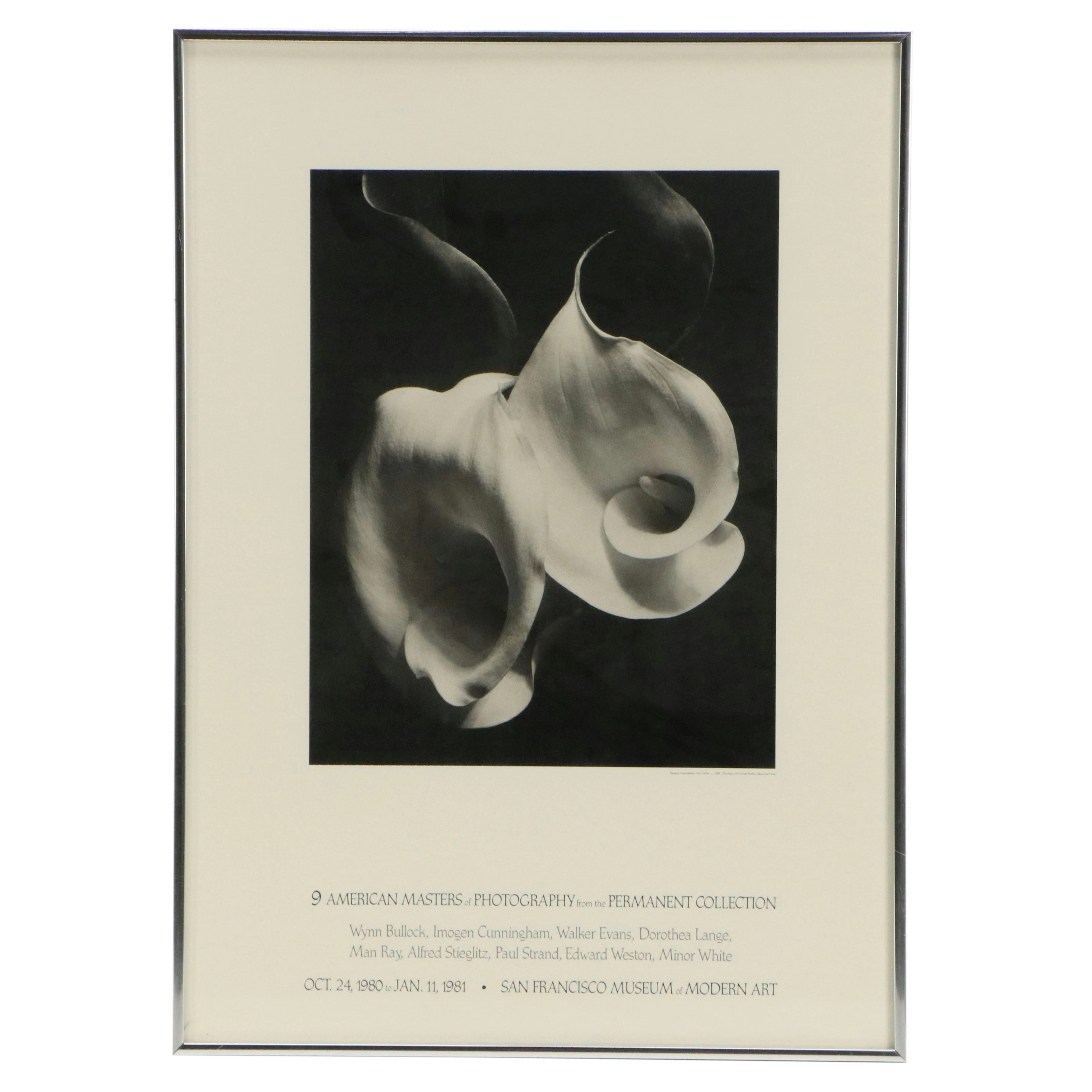 Offset Lithograph Museum Poster After Imogen Cunningham "Two Callas," 1981