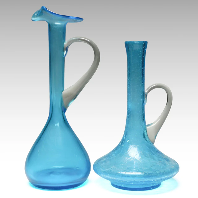 Bischoff Mid Century Modern Blown Glass Decanters