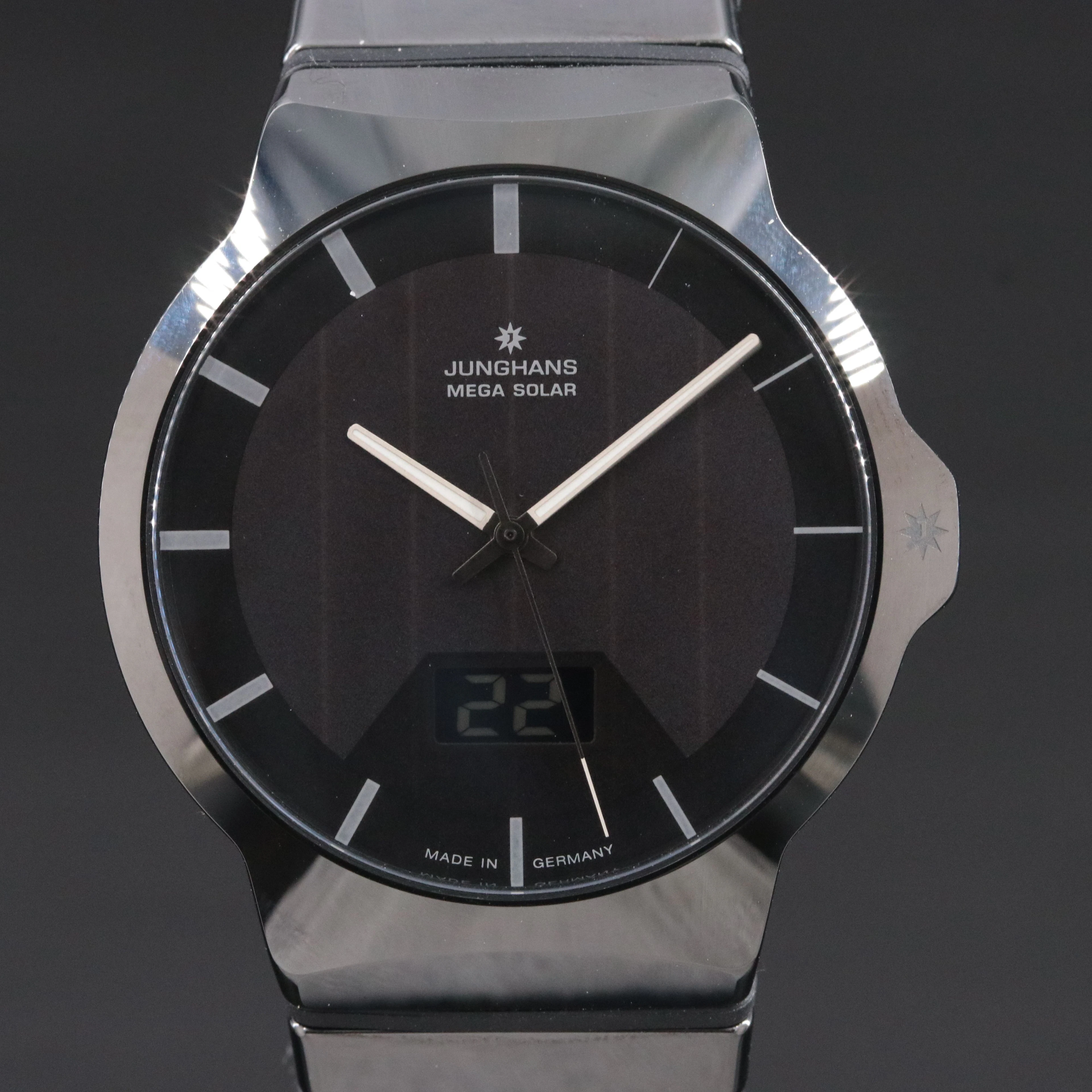 Junghans S Force Mega Solar Powered Radio Controlled Ceramic and Steel Watch