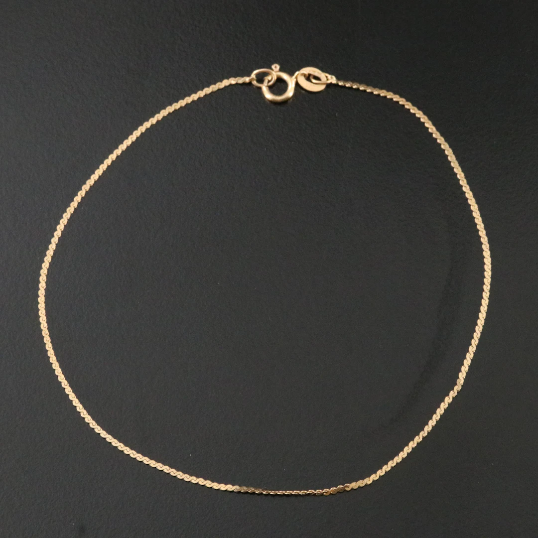 14K Serpentine Chain Bracelet