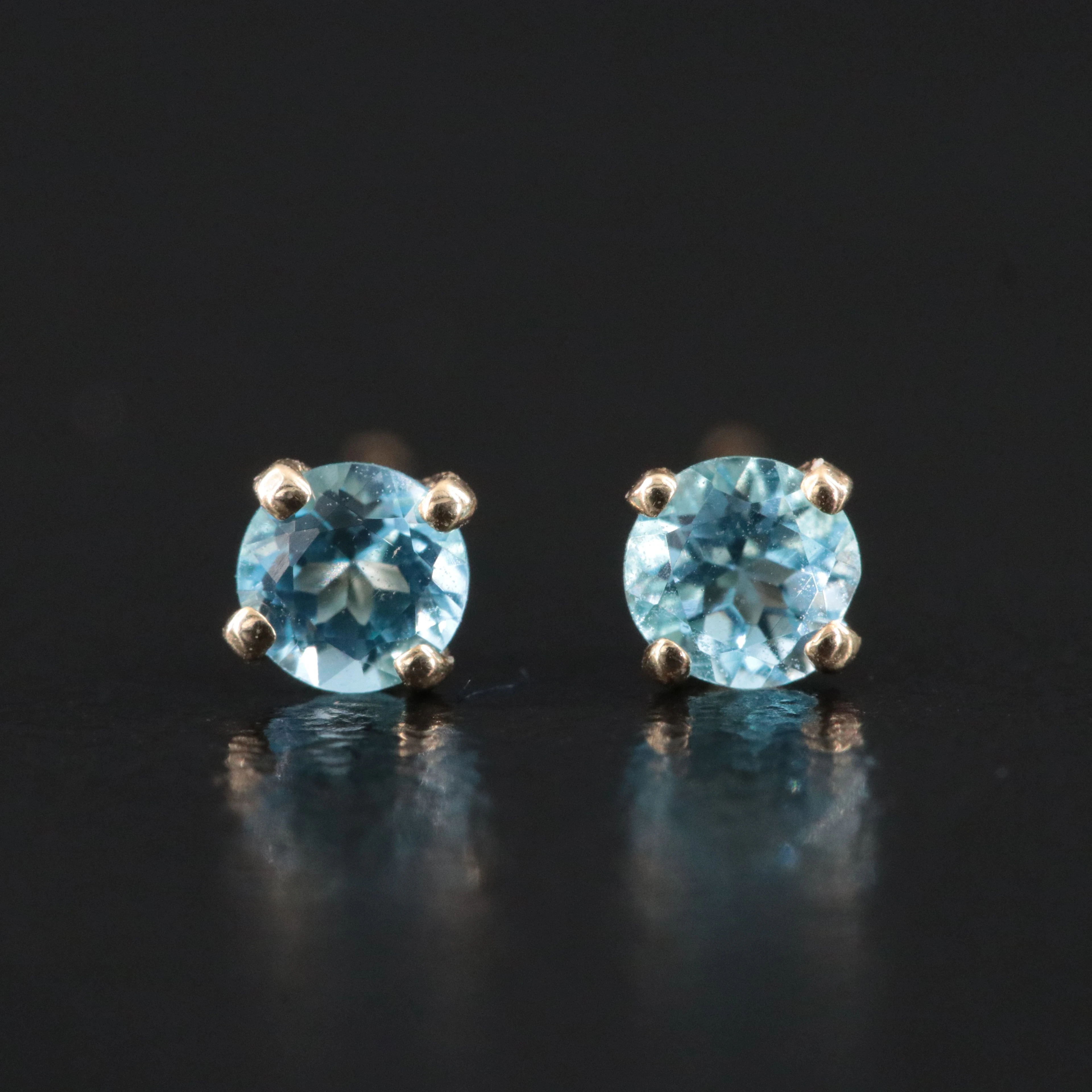 14K Topaz Earrings