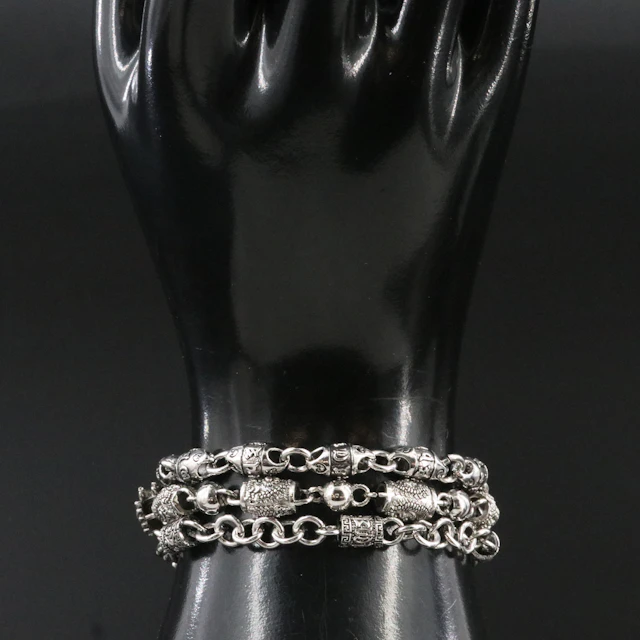 Sterling Featured in Dragon Link Bracelets
