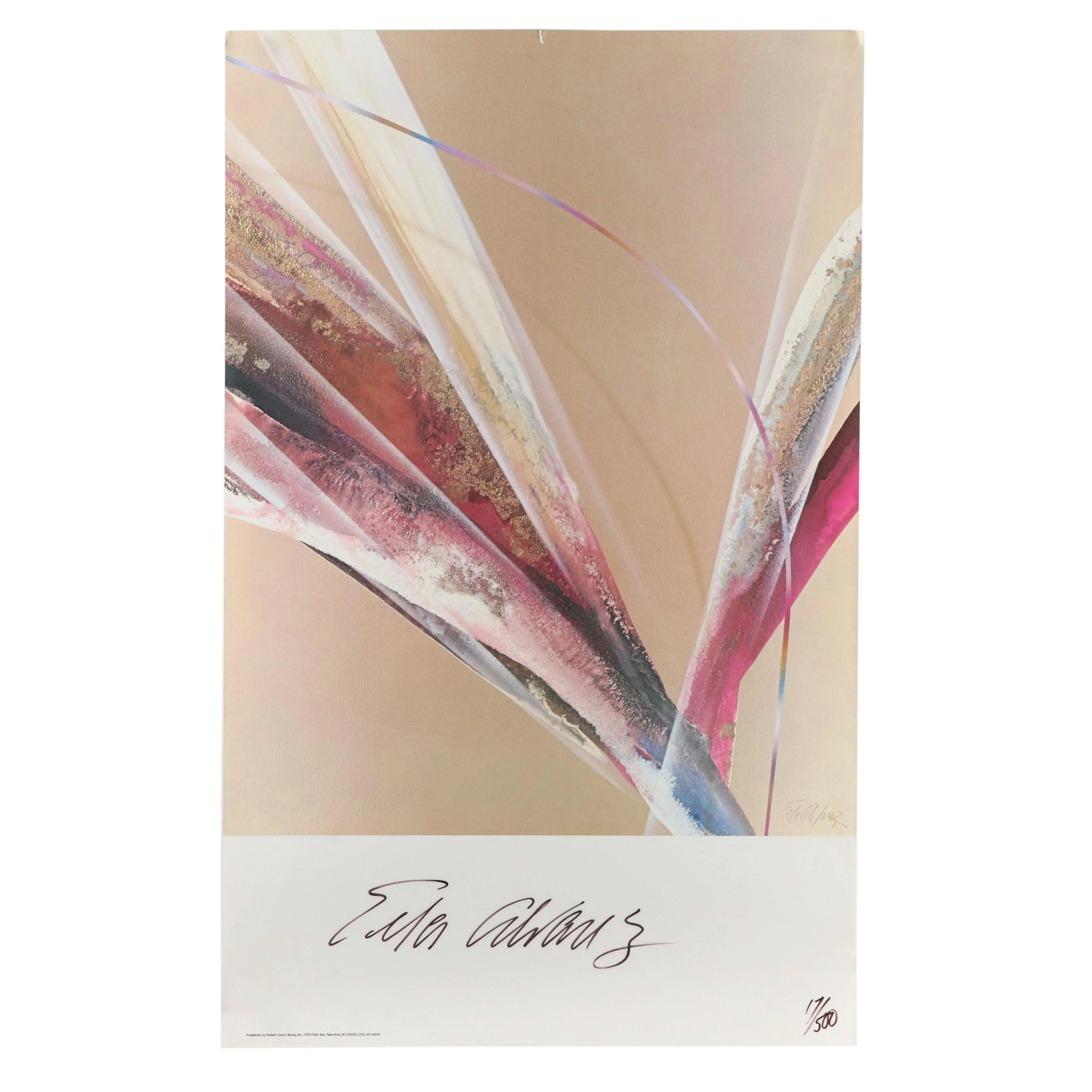 Elba Alvarez Abstract Offset Lithograph Poster, Late 20th Century