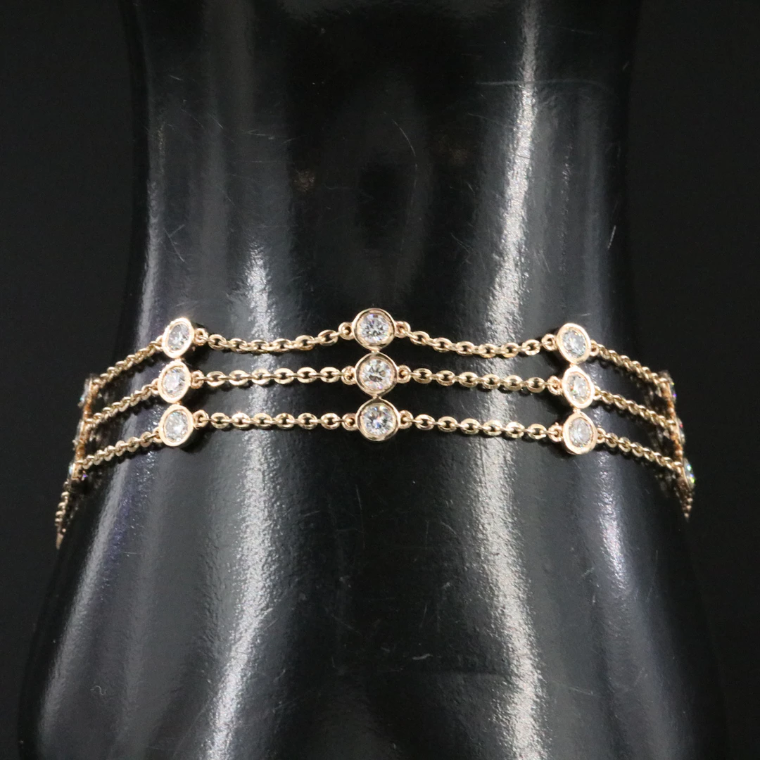 14K 2.94 CTW Diamond Station Bracelet