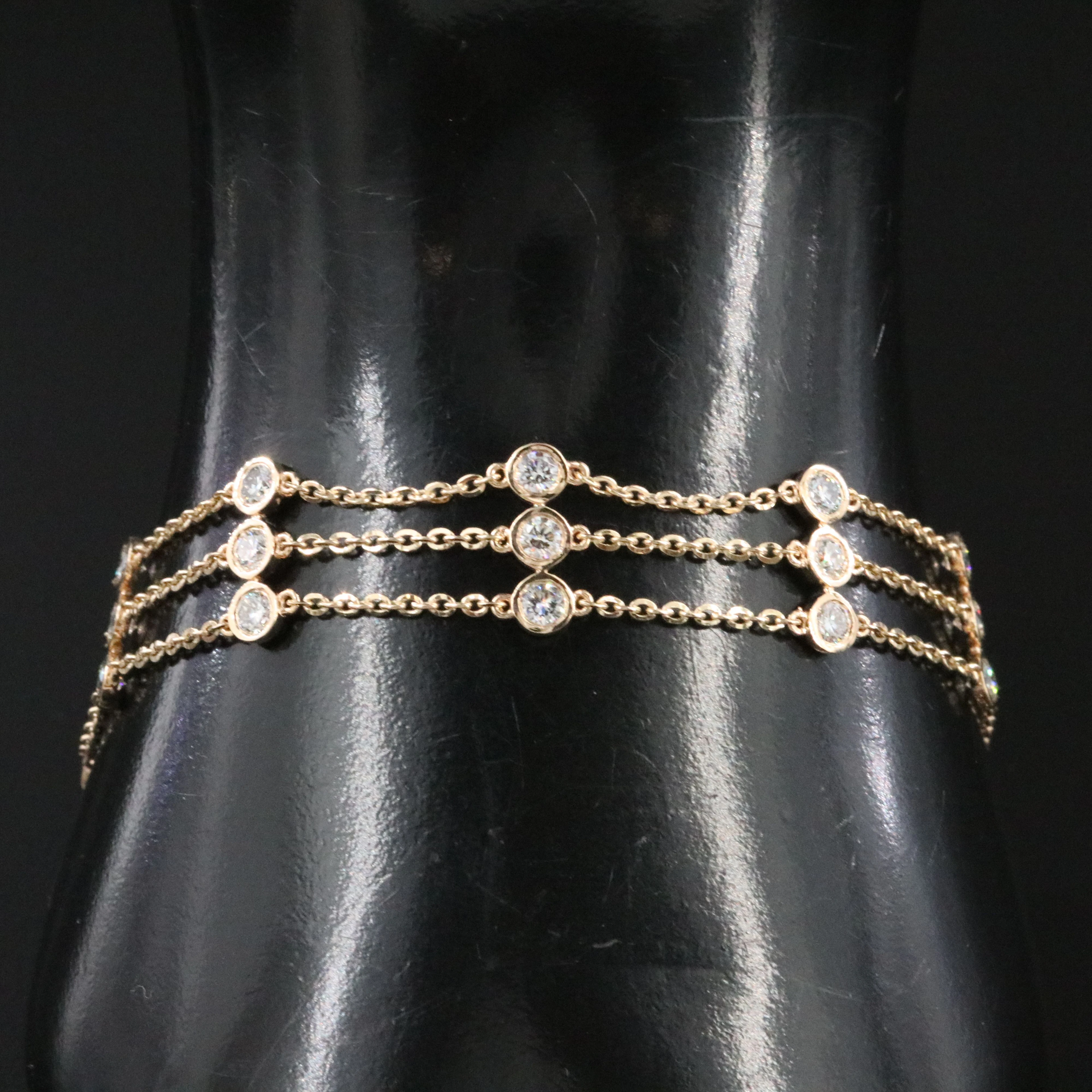 14K 2.94 CTW Diamond Station Bracelet