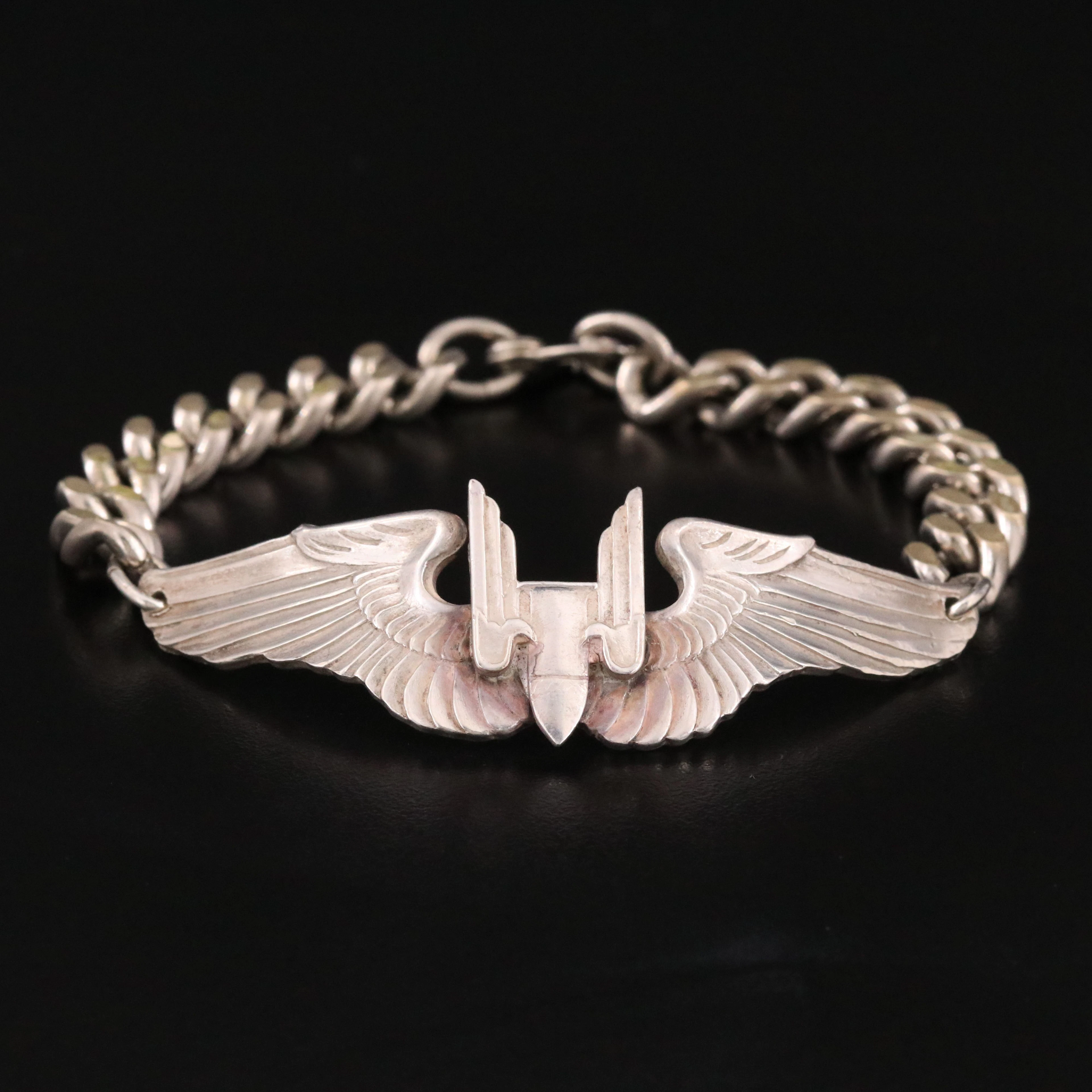 Vintage Military Bracelet with Sterling