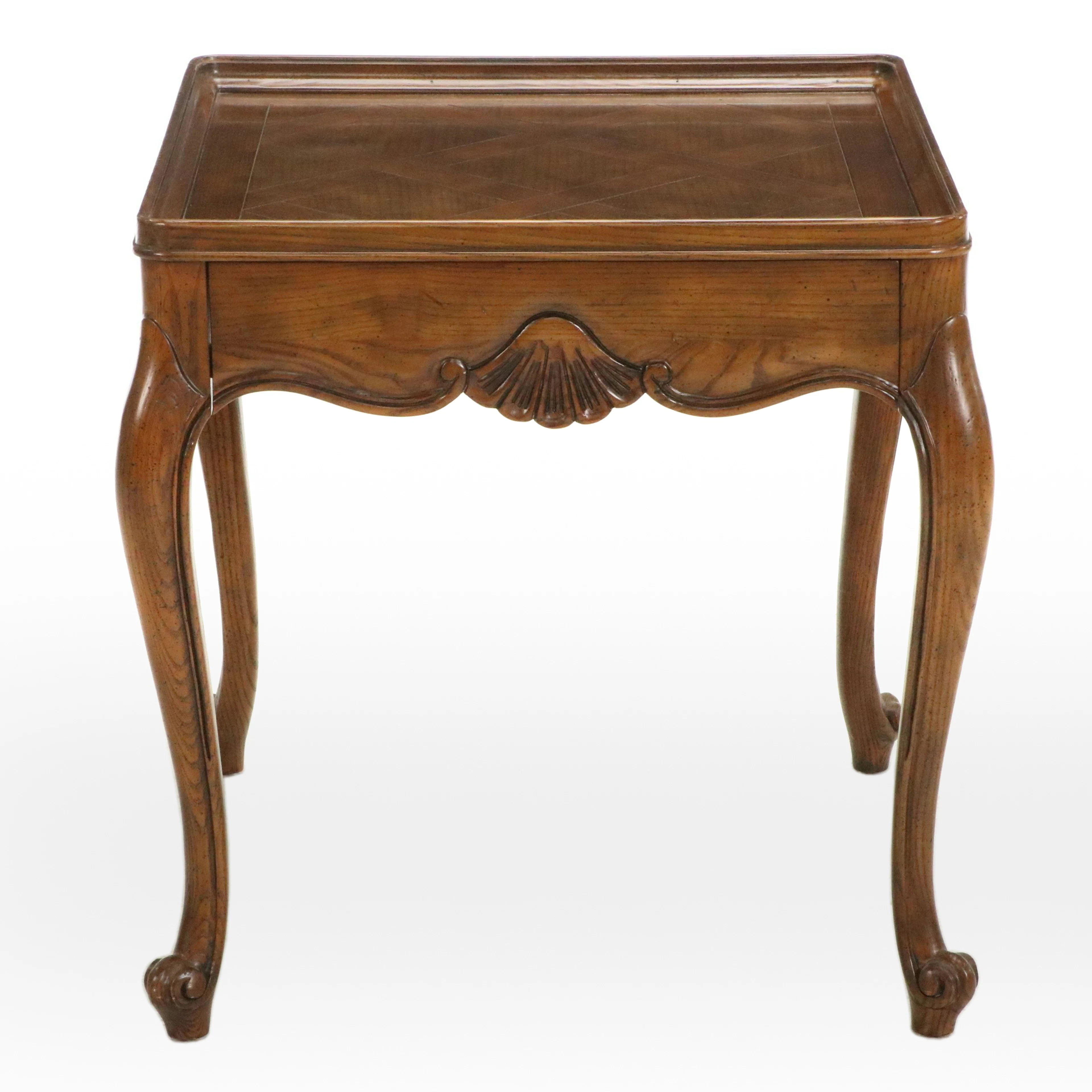 Baker Furniture French Provincial Style Oak Side Table