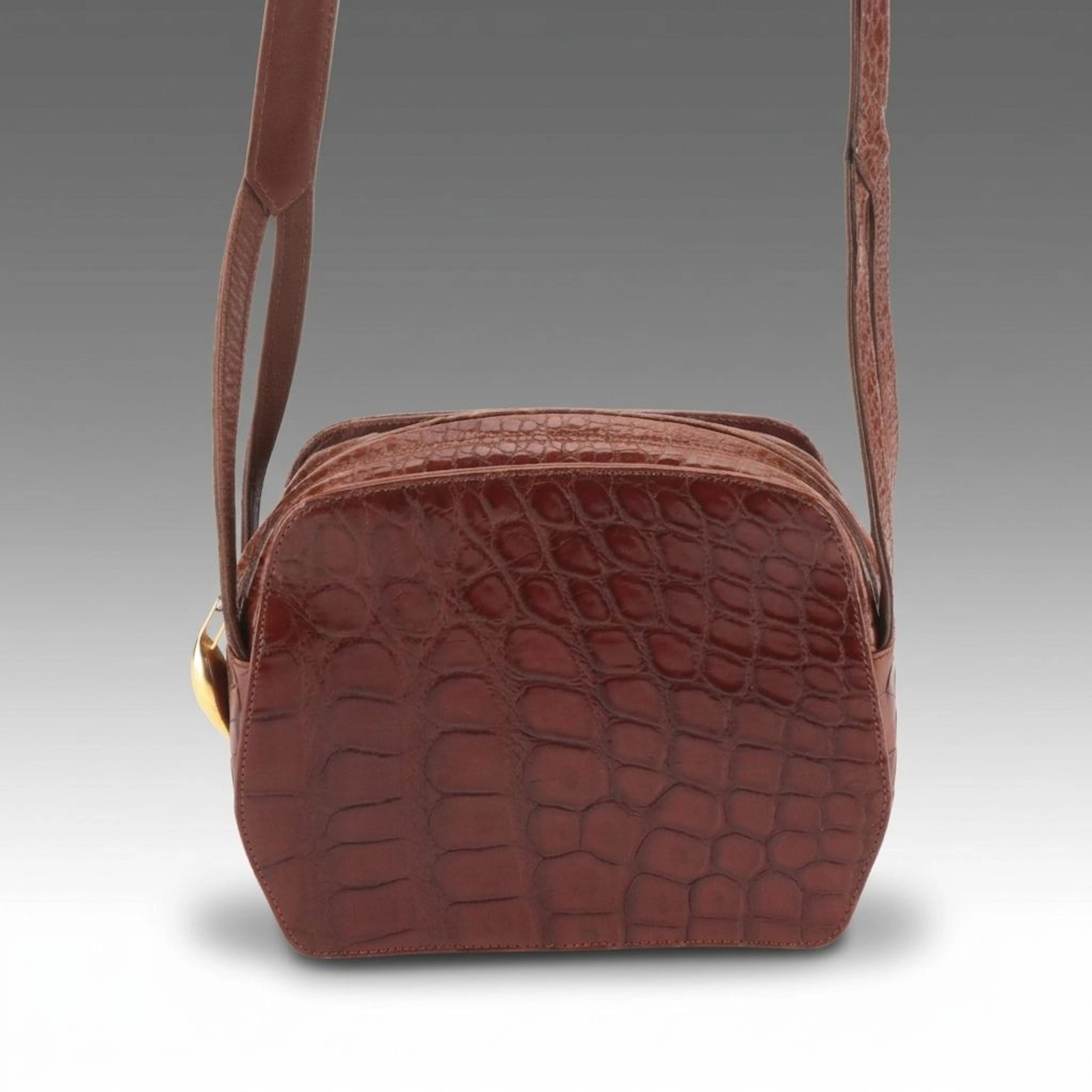 De Vecchi by Hamilton Hodge Alligator Shoulder Bag