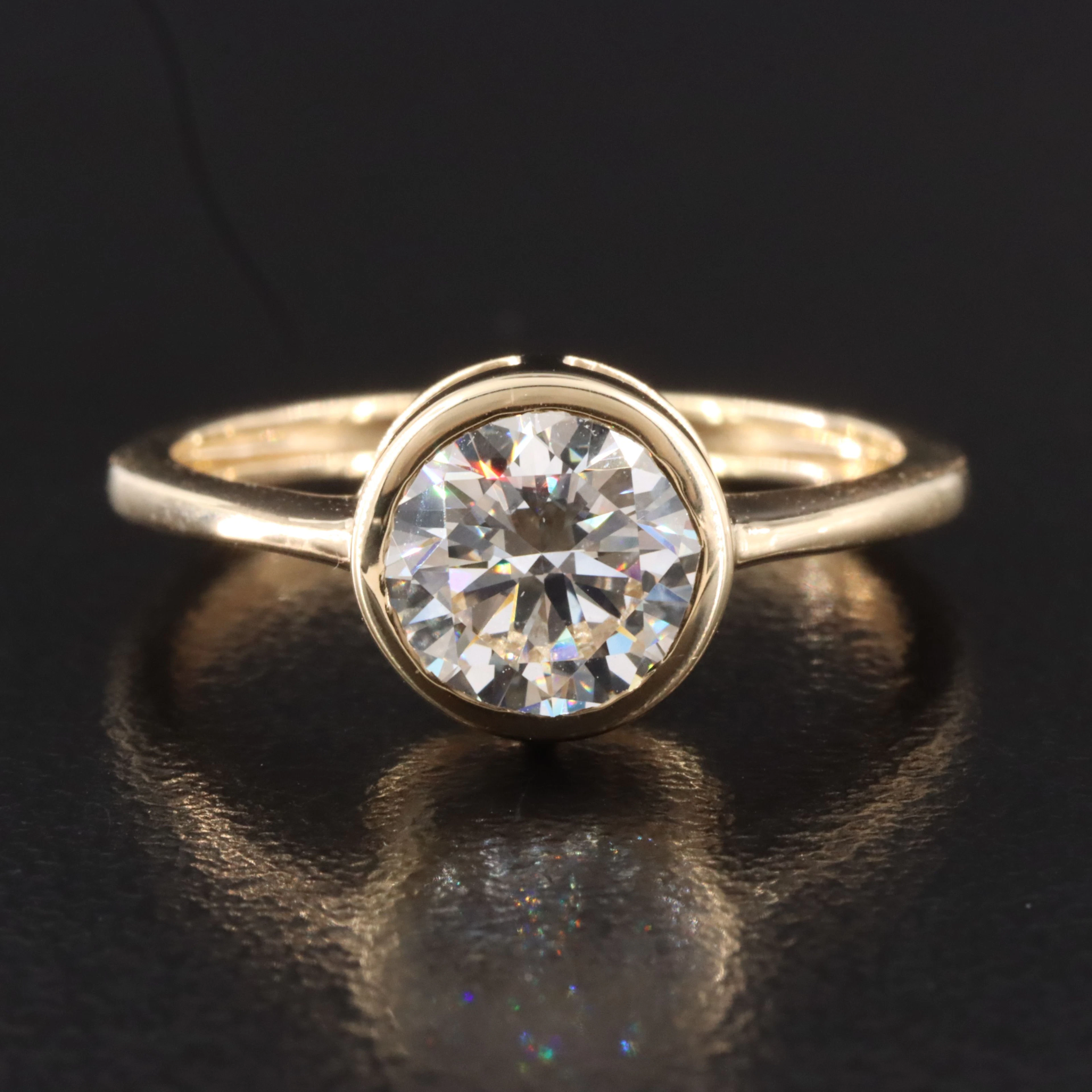 14K 1.37 CT Lab Grown Diamond Solitaire Ring with IGI Report