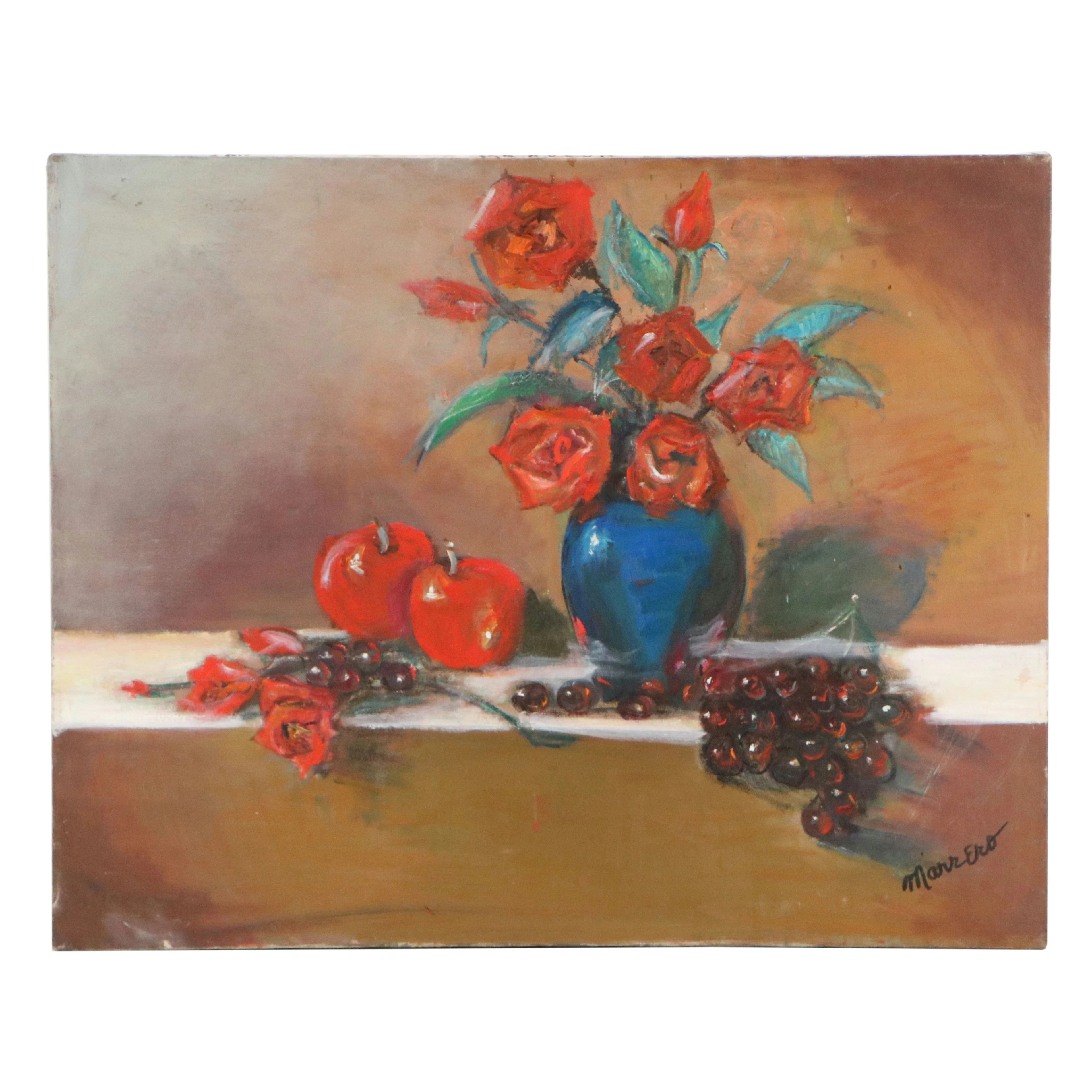 Edith Susarret Marrero Still Life Oil Painting, Late 20th to 21st Century