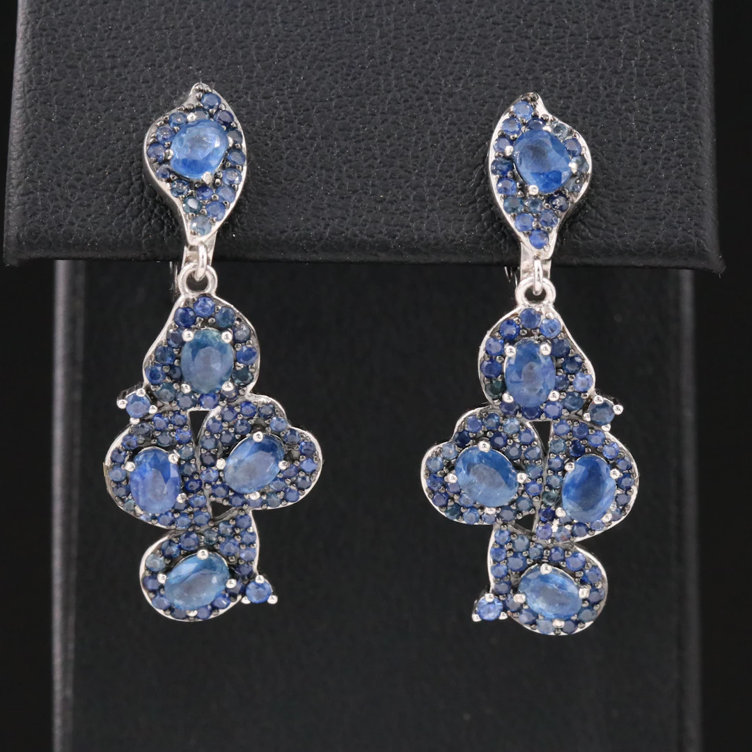 Sterling Sapphire Earrings