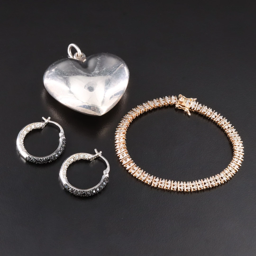 Sterling Diamond and CZ Jewelry