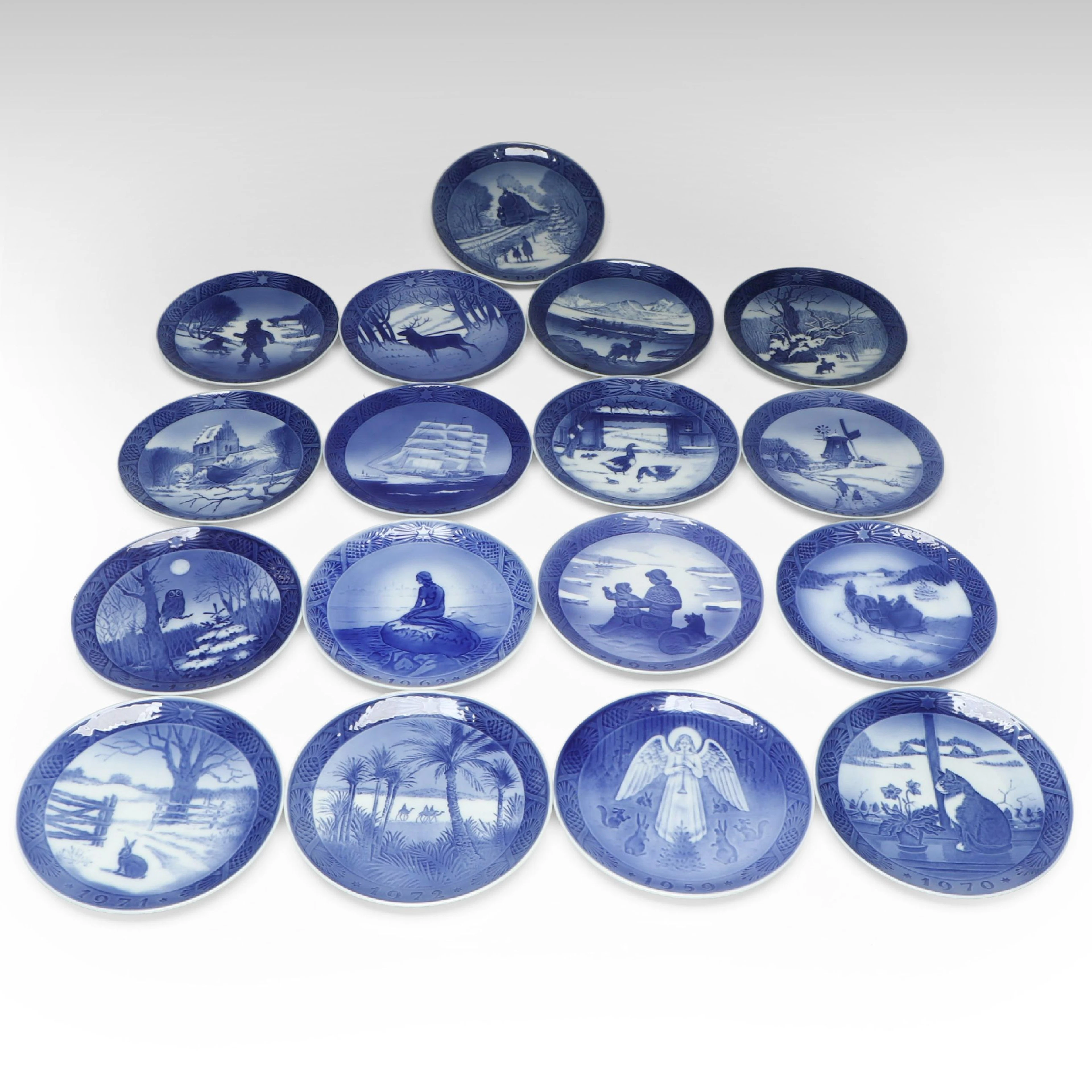 Royal Copenhagen Annual Christmas Plates, 1958-1974
