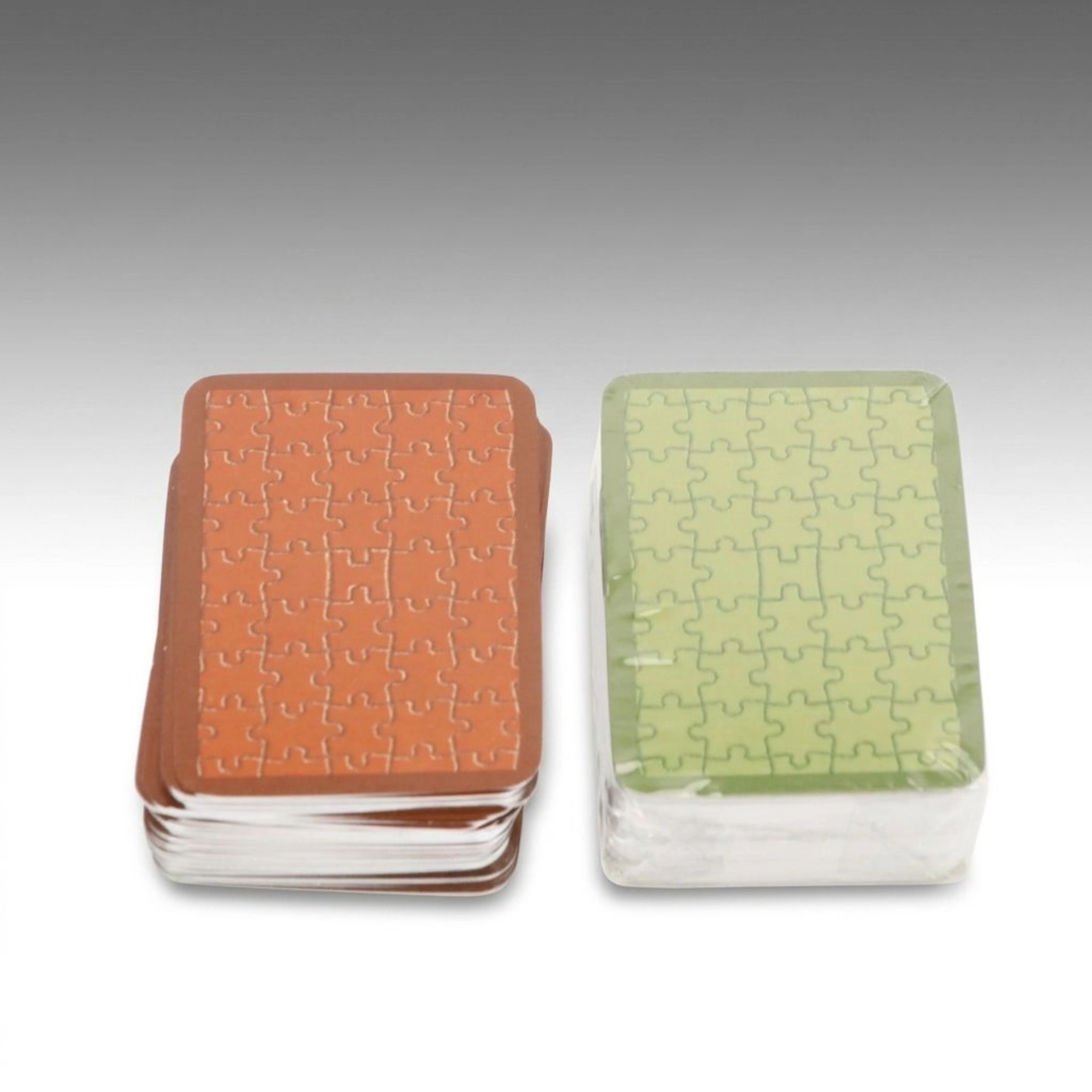 Hermès Puzzle Motif Boxed Gilt Edge Mini Patience Decks/Playing Cards