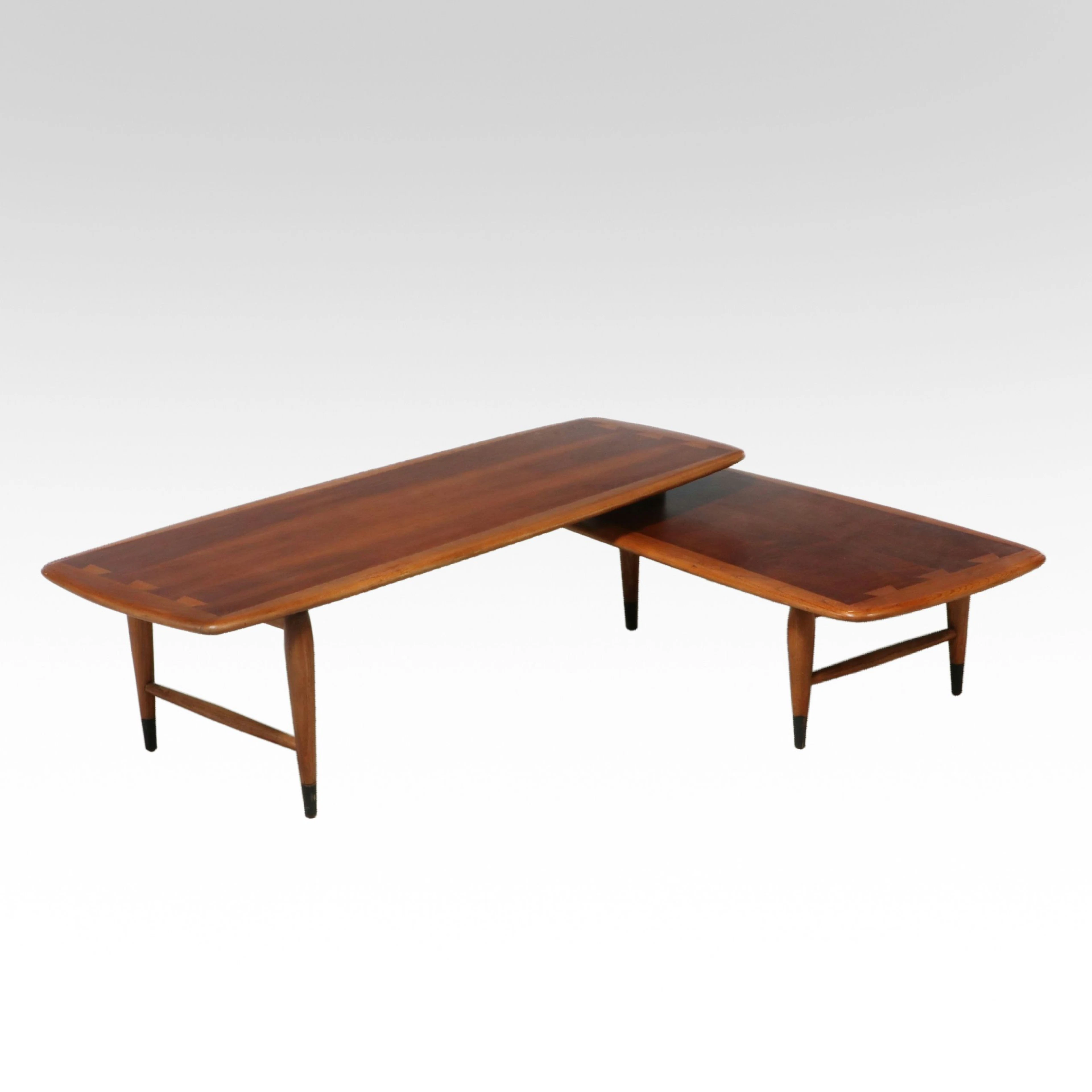 Andre Bus for Lane Mid Century Modern Walnut Switchblade Coffee Table