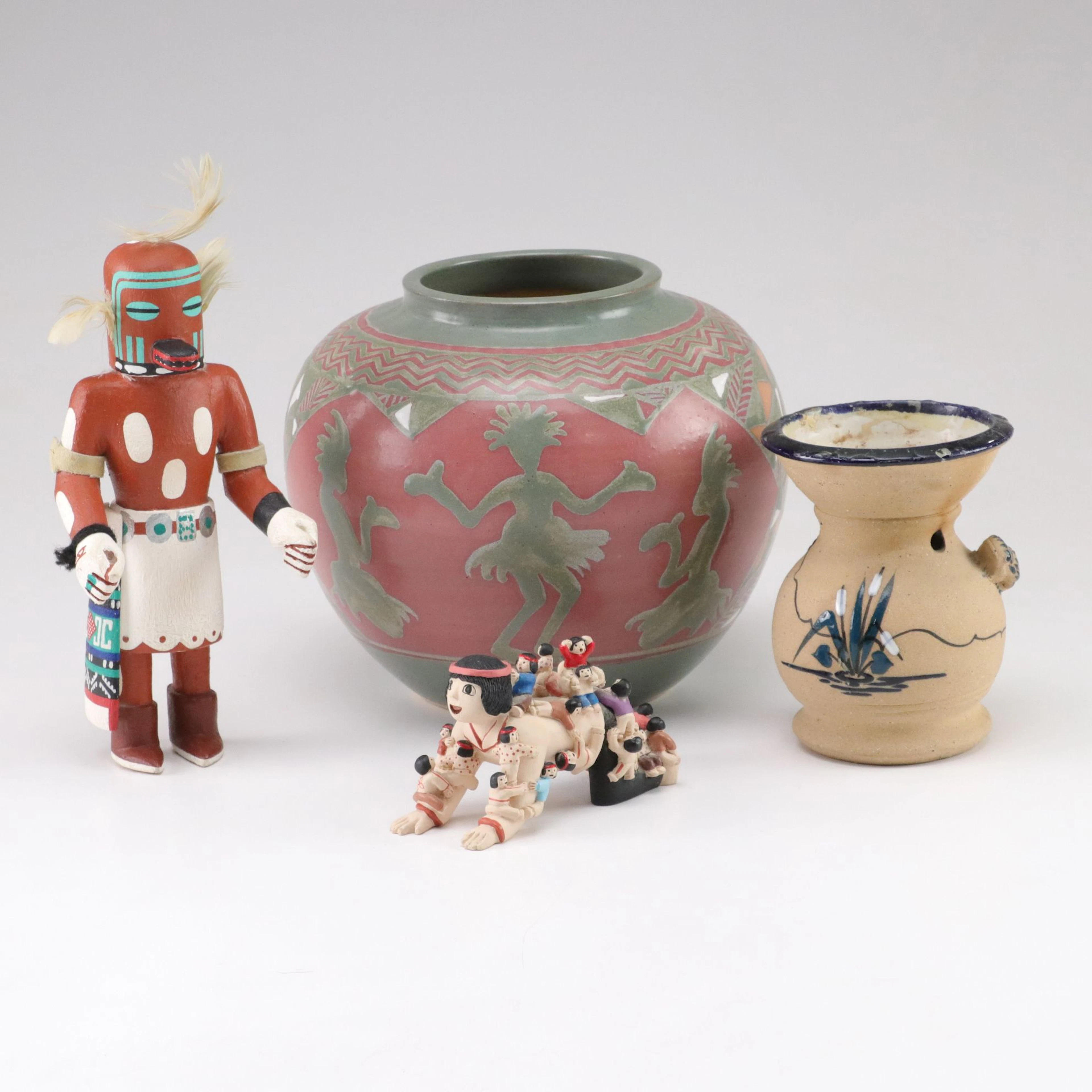 Hopi Kachina and Storyteller Dolls with Other Southwestern Decor