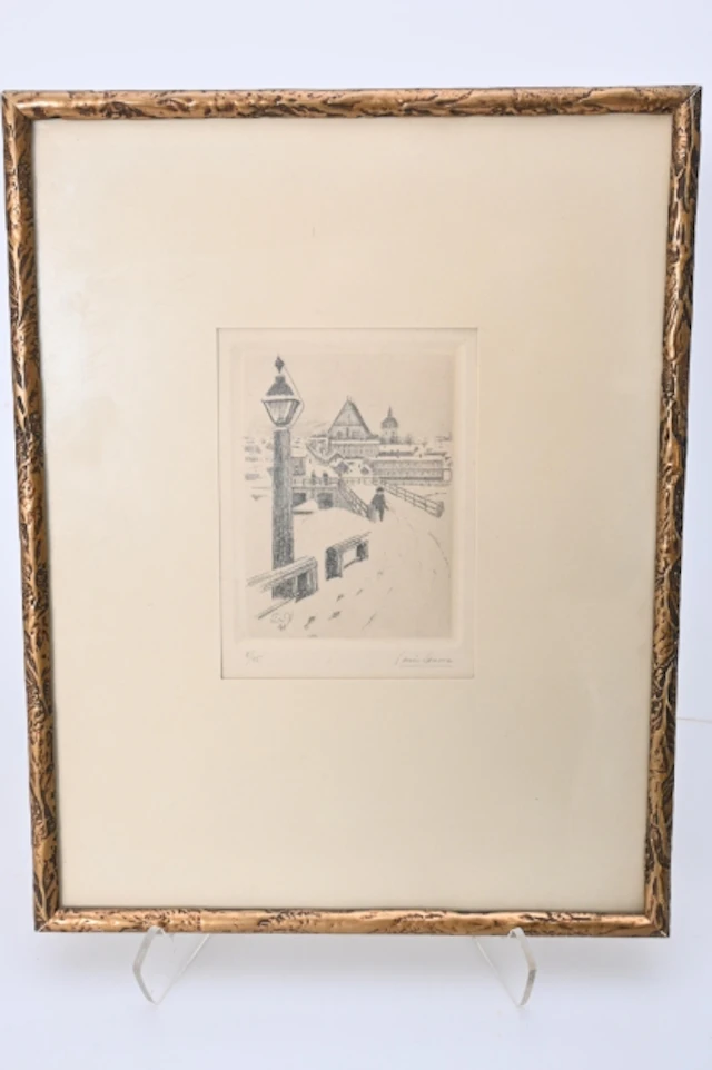 Louise Sparre, Etsning