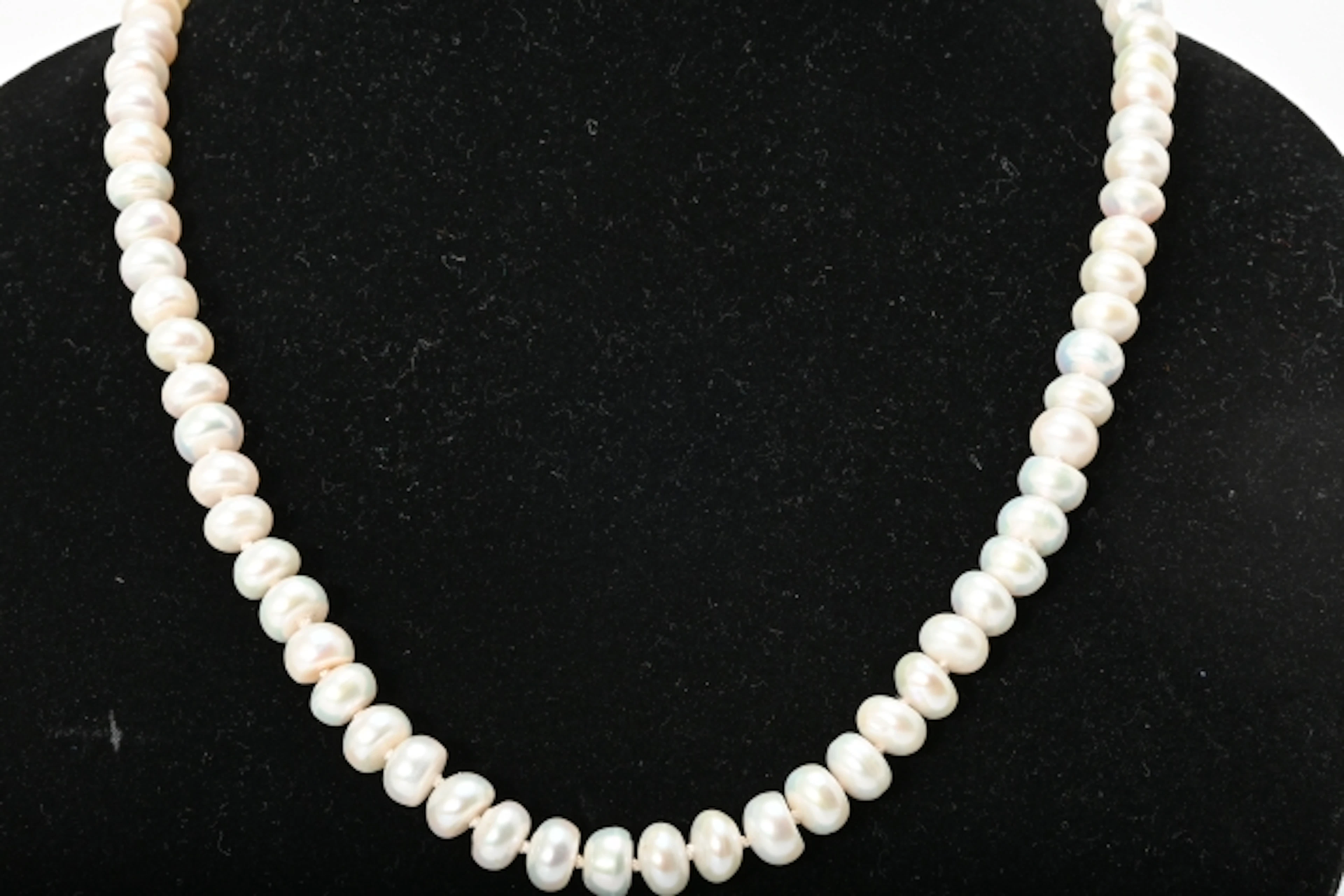 Pärlcollier, odlade pärlor