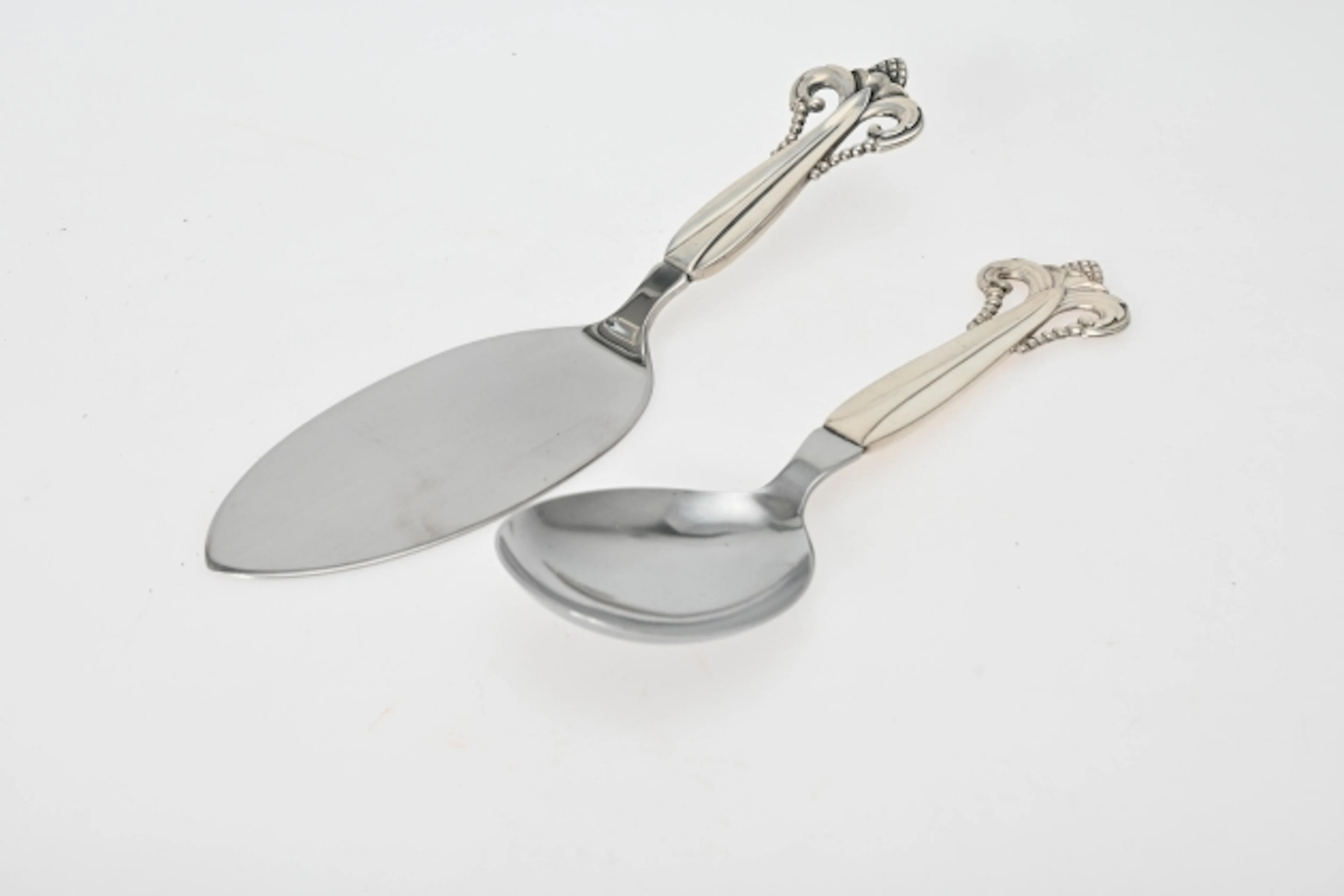 Serveringsbestick, Silver handtag, totalvikt 113 gr