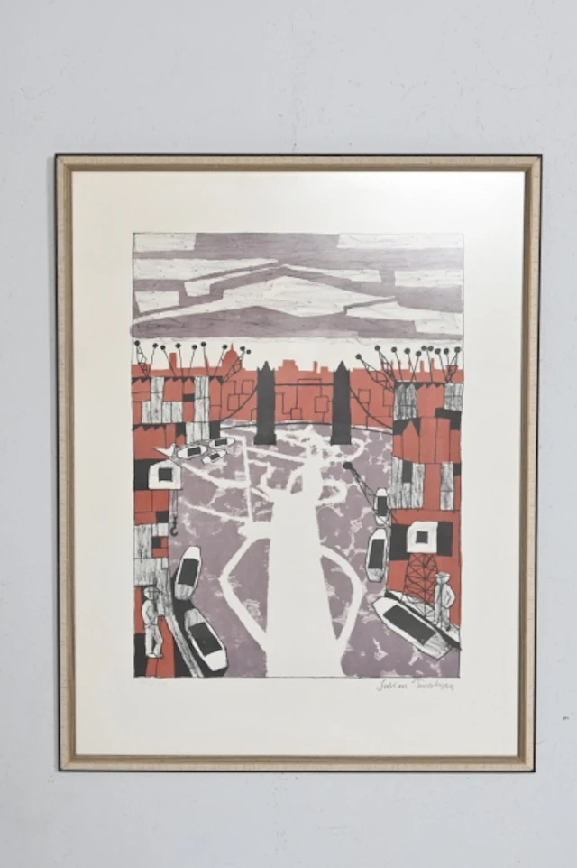 Julian Trevelyan "Tower Bridge" Litografi