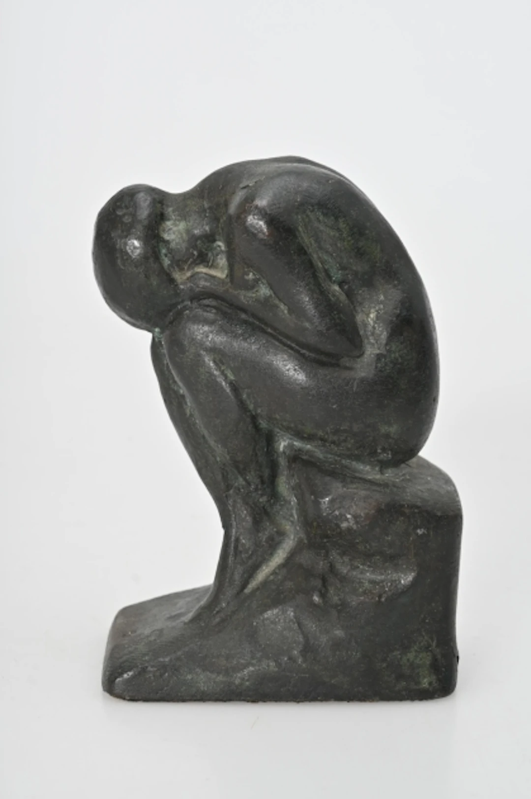 Halvar Frisendahl (1889-1953) "Sorg" skulptur, bronspatinerad metall