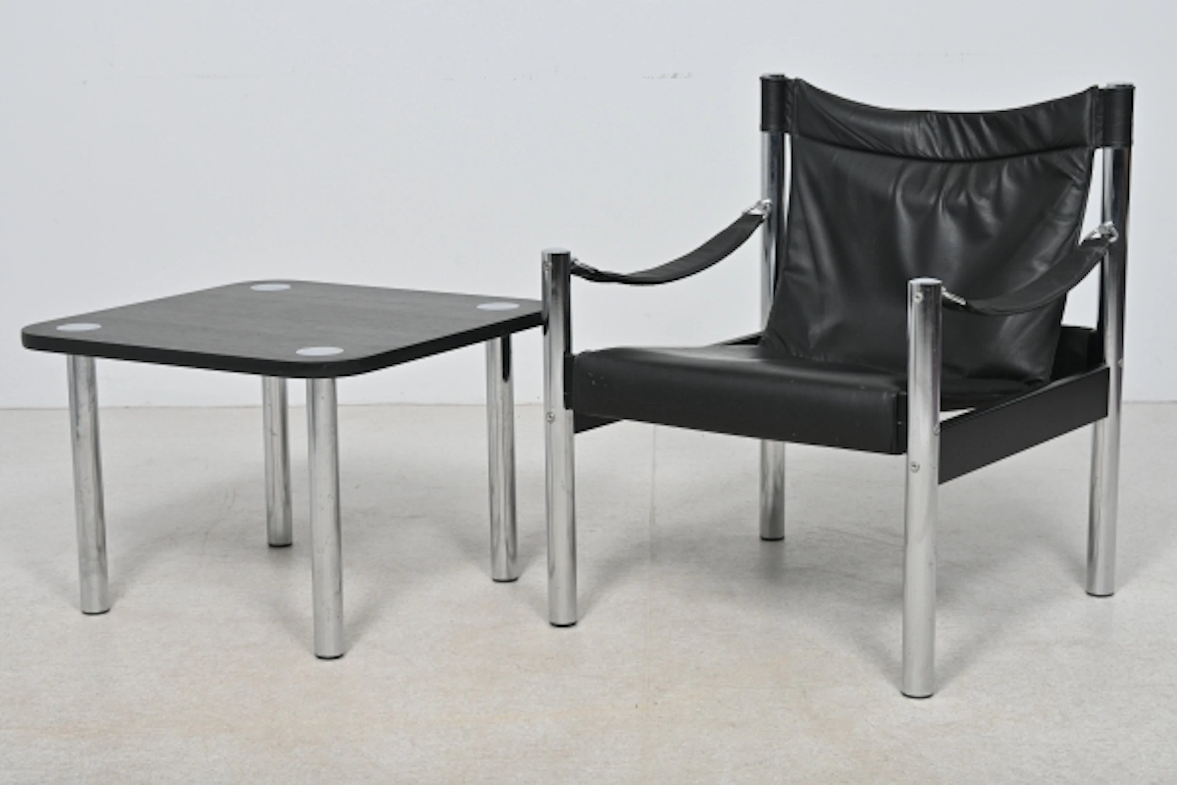Skinnfåtölj safarimodell, Bord, Johanson Design