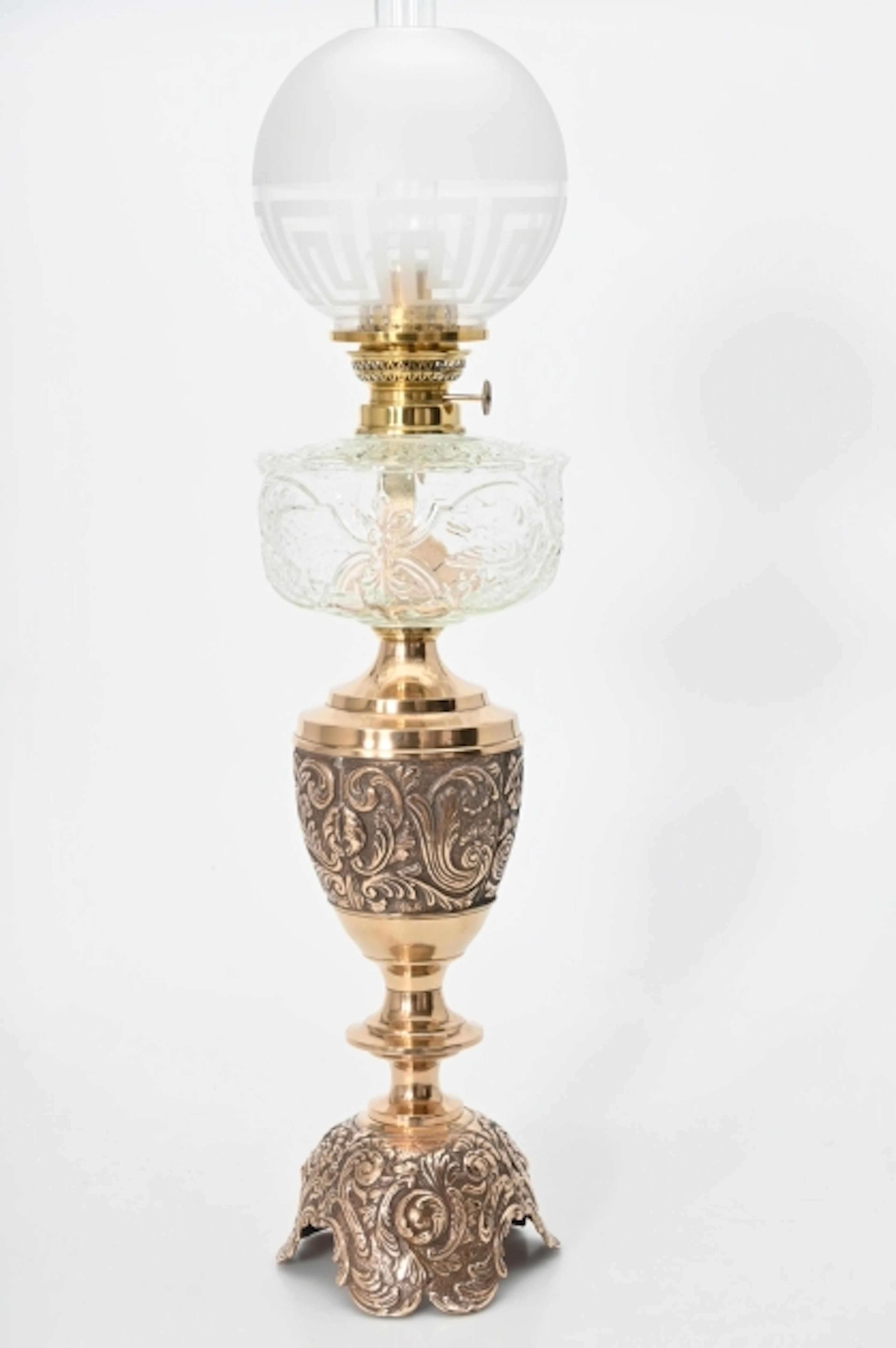 Praktfull bordsfotogenlampa 1800/1900 tal