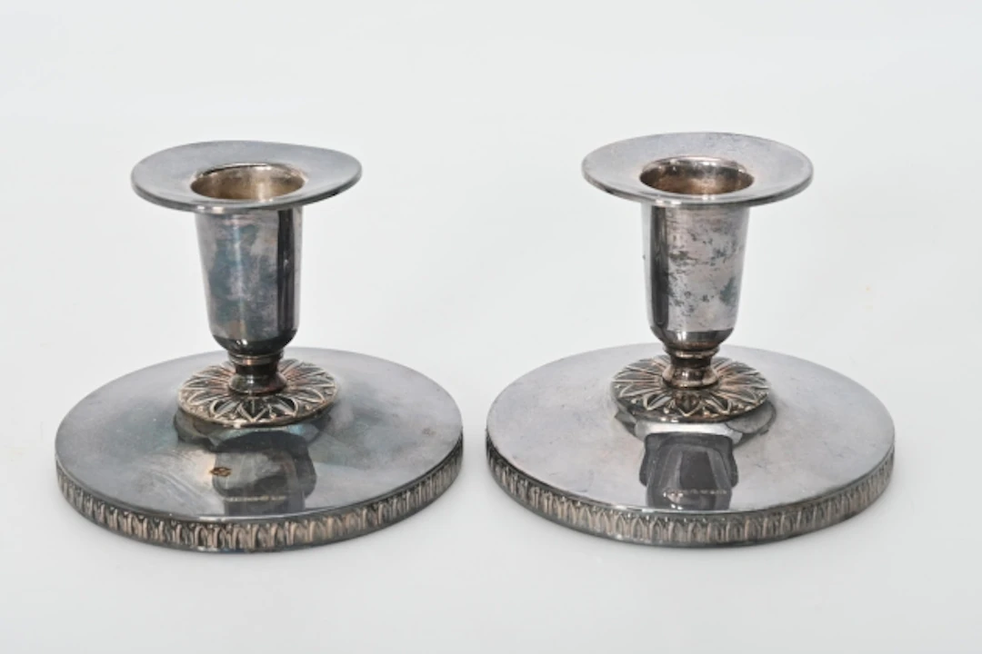 Silverljusstakar, totalvikt 265 gr