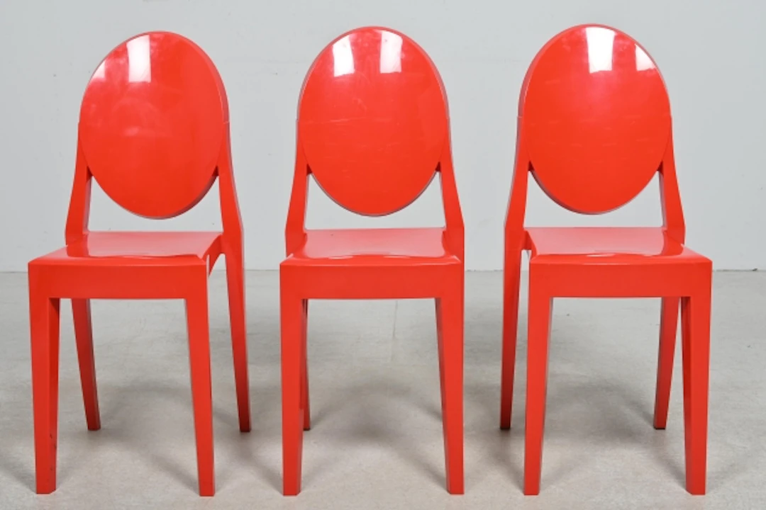 3 st Stolar "Victoria Ghost" Philippe Starck, Kartell