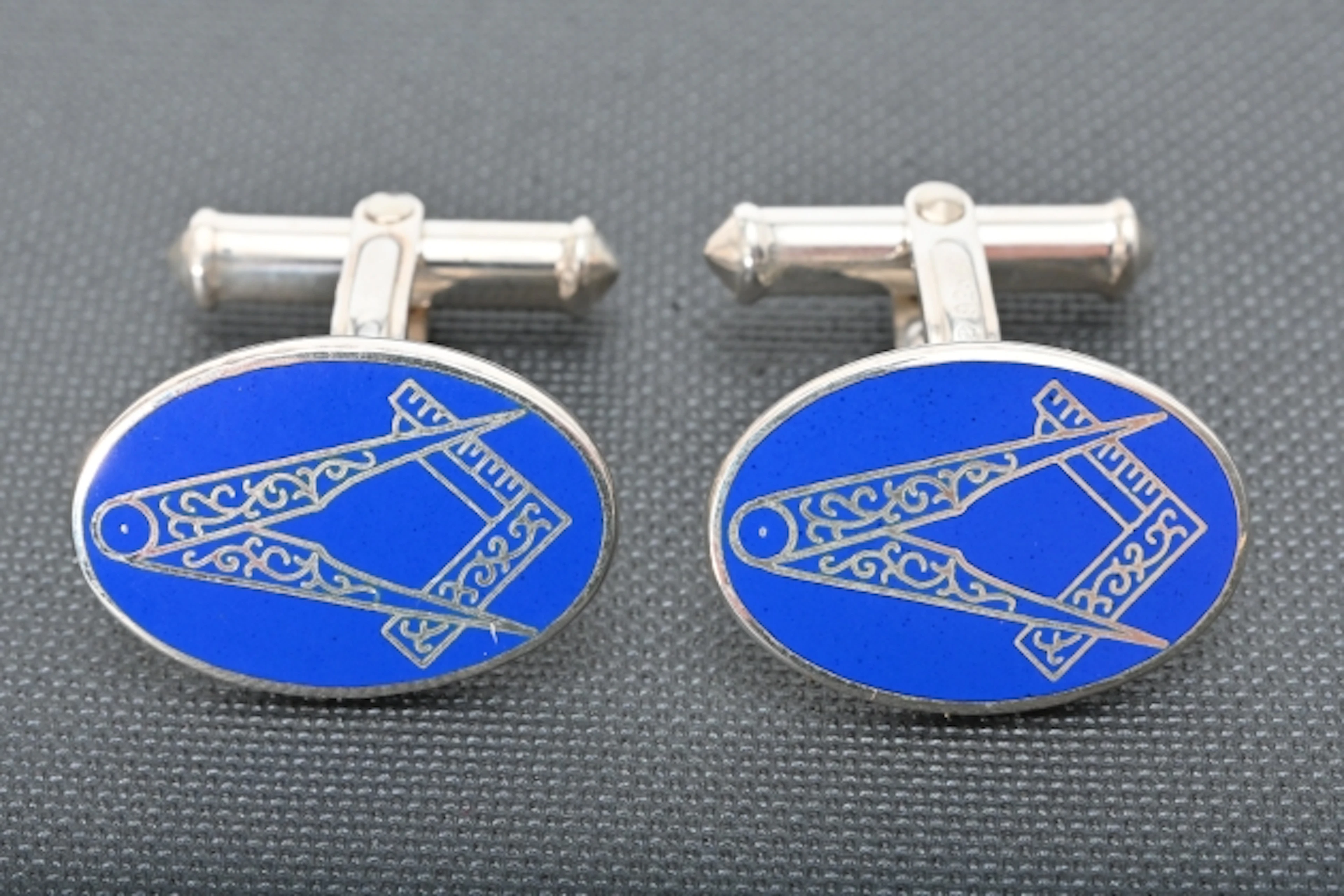 Manschettknappar, Frimurarorden, Silver