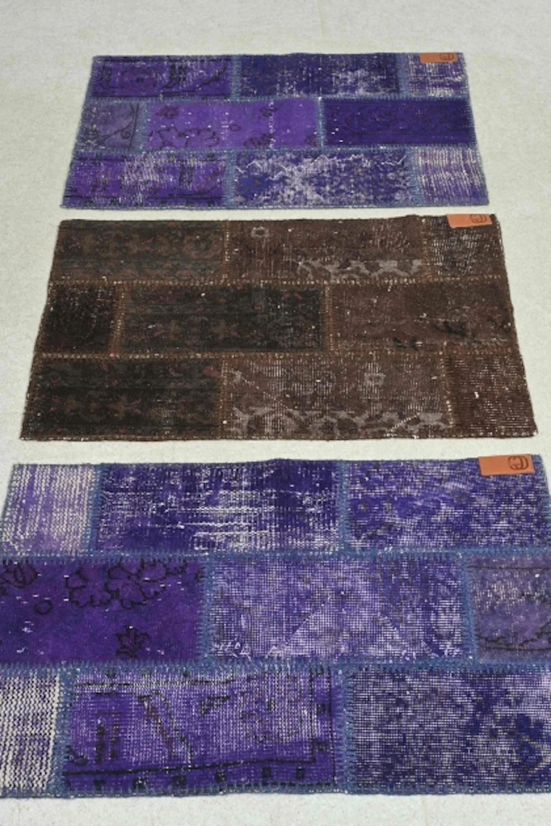 3 st Dörrmattor, Patchwork